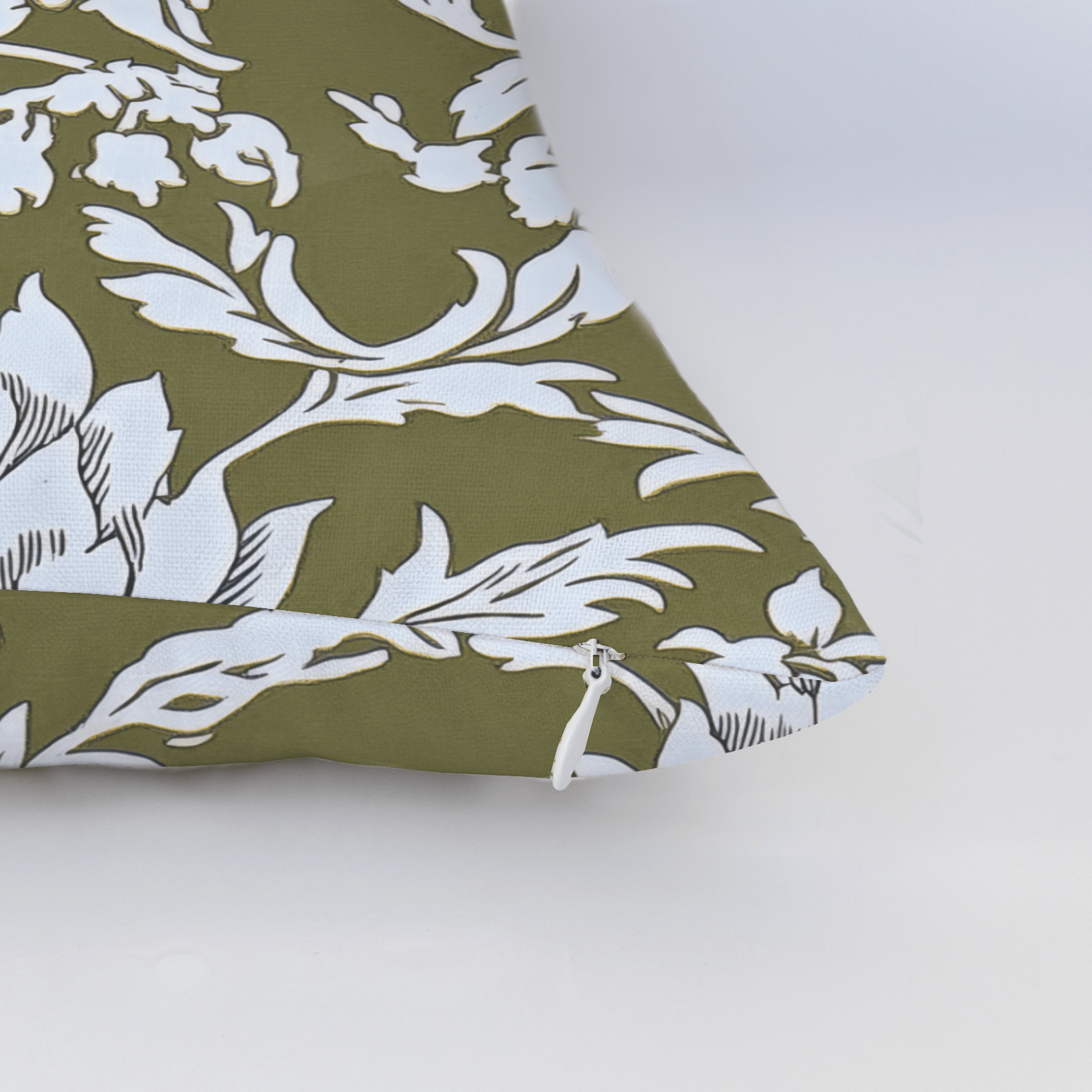 Olive Fancy Throw Pillow - Lemon Park