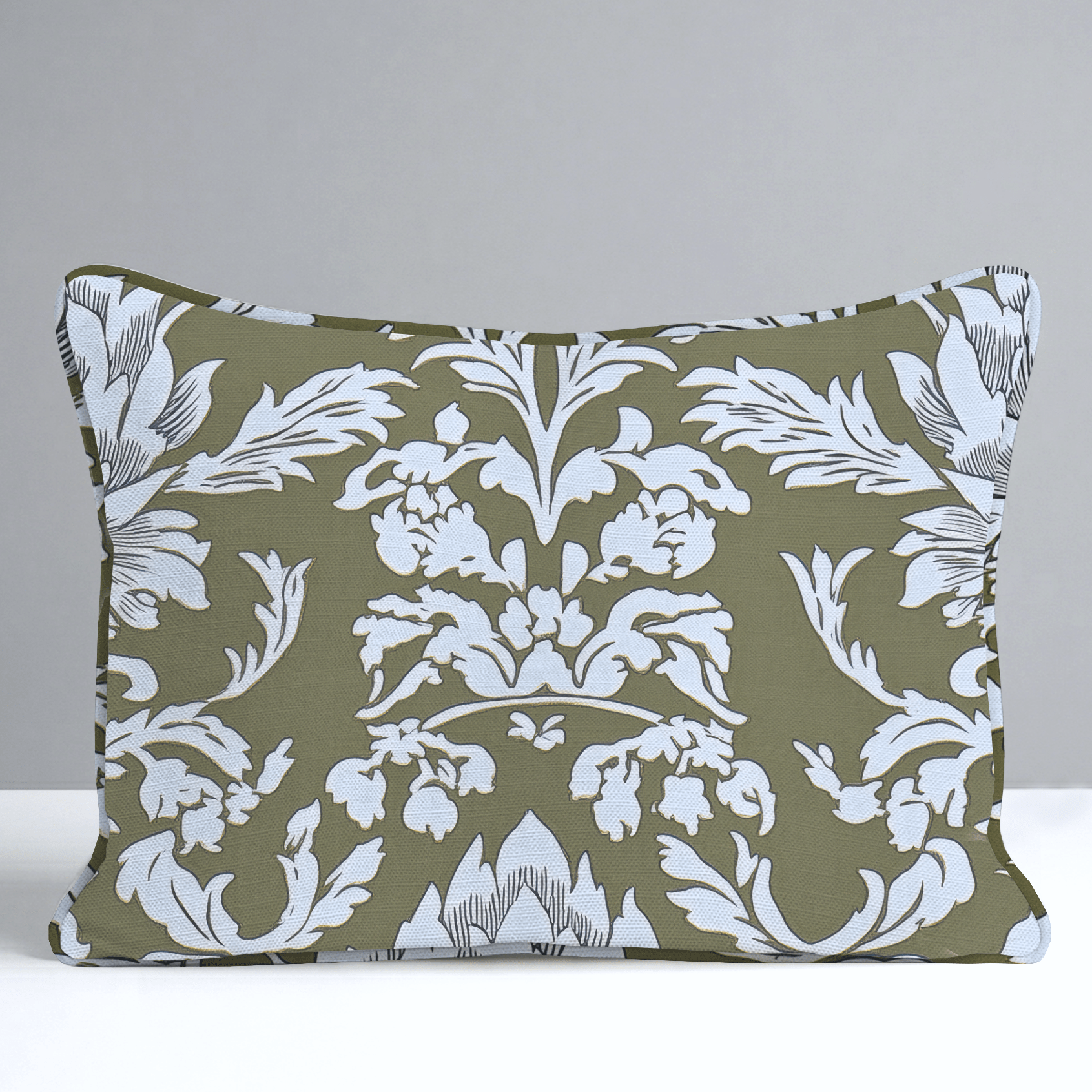 Olive Fancy Throw Pillow - Lemon Park