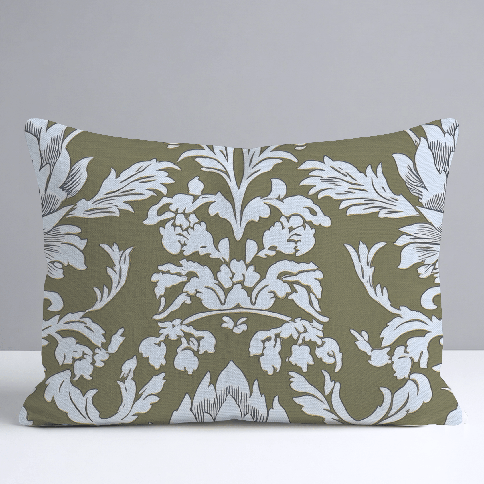 Olive Fancy Throw Pillow - Lemon Park