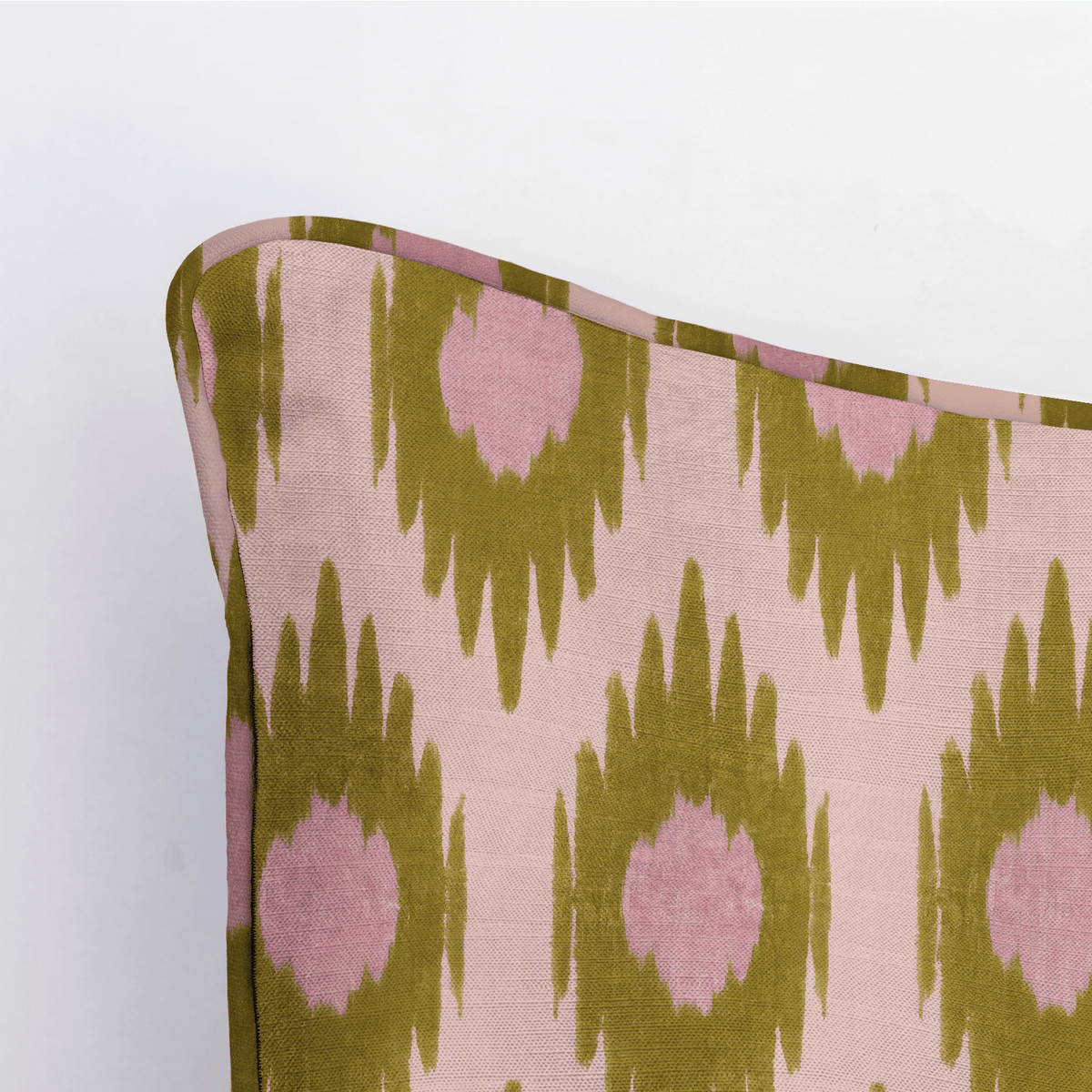Olive Grove Ikat Throw Pillow - Lemon Park
