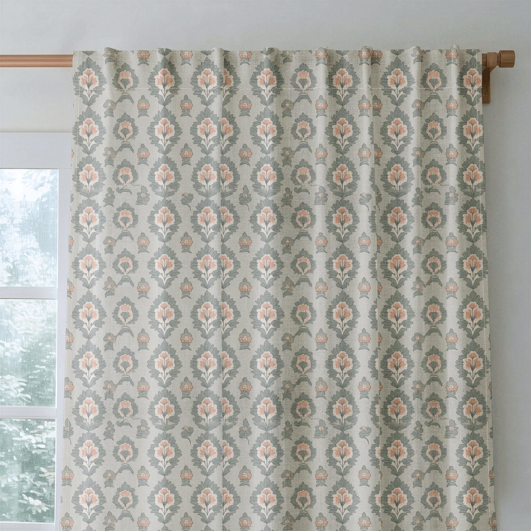 Olive & Peach - Drapery - Lemon Park
