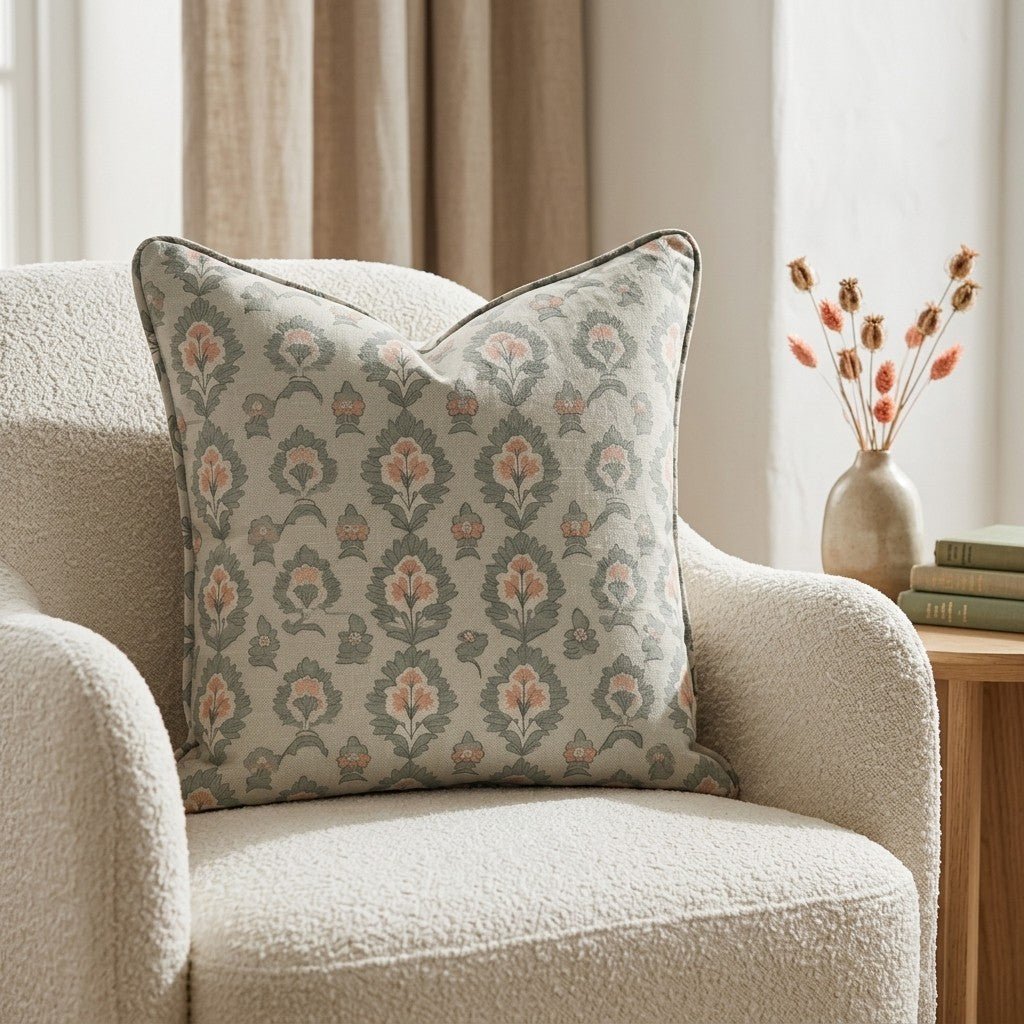 Olive & Peach Throw Pillow - Lemon Park