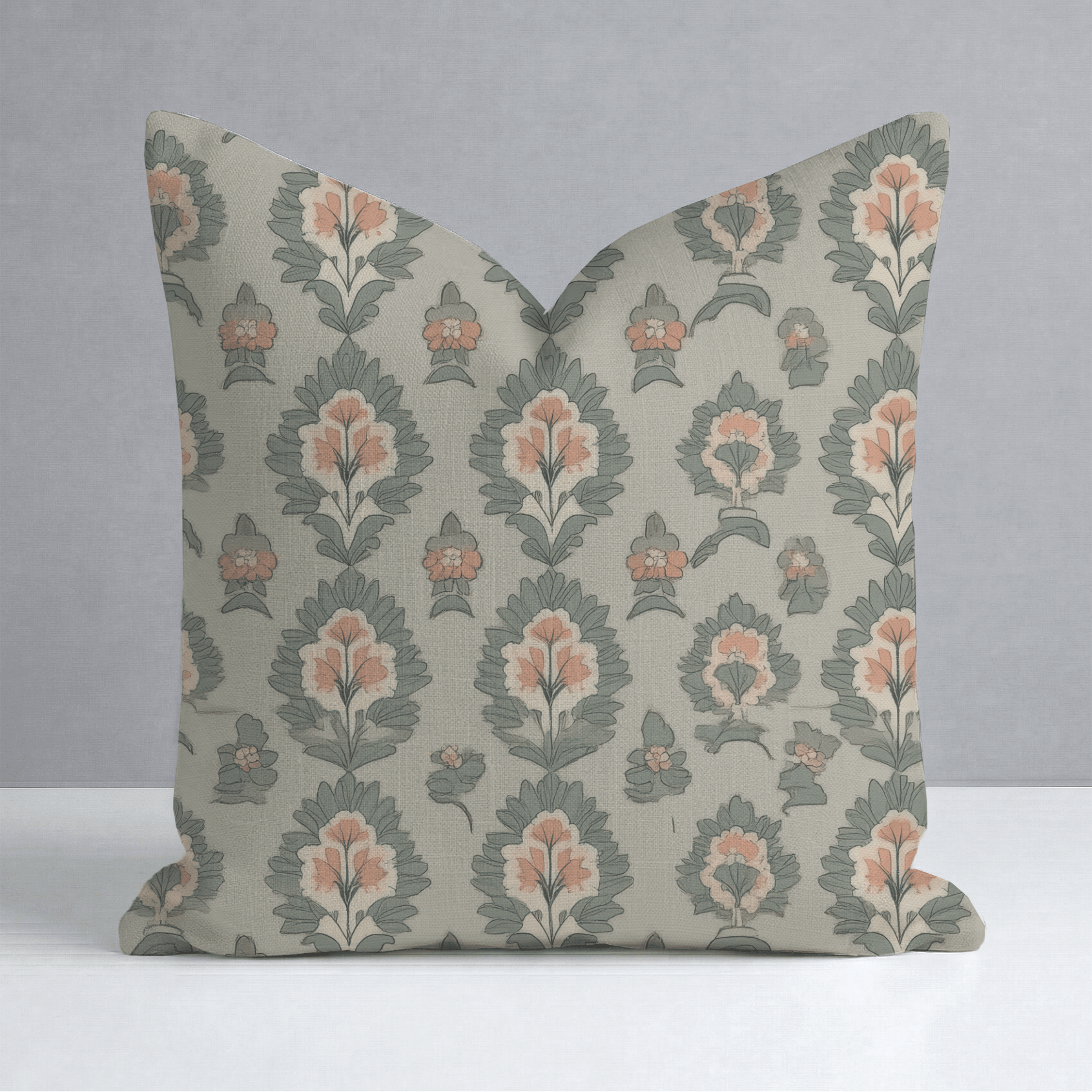 Olive & Peach Throw Pillow - Lemon Park