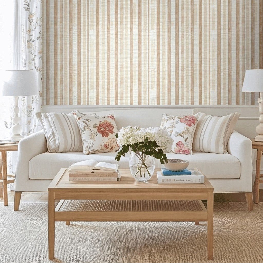 Oliver Faux Grasscloth Wallpaper - Lemon Park