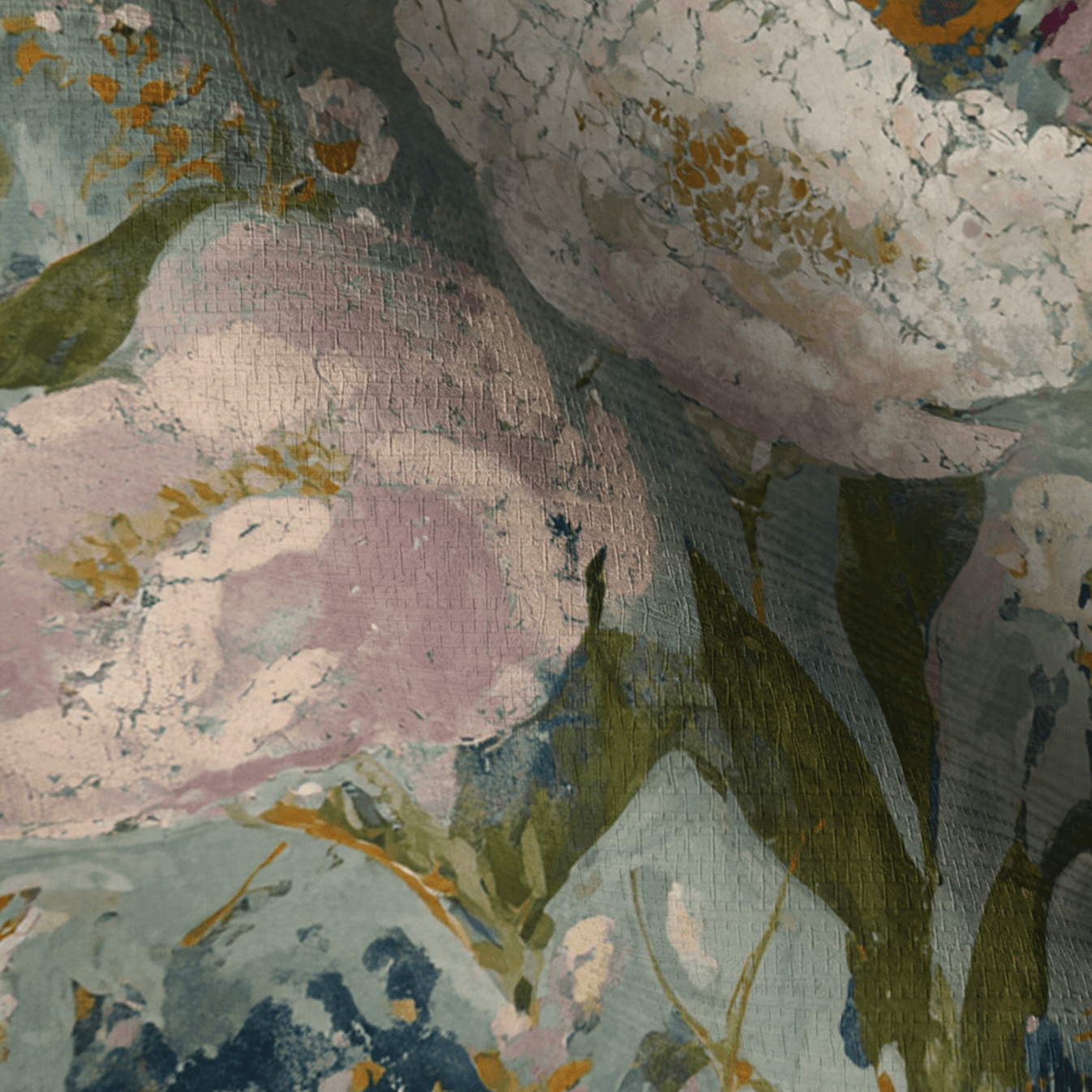 Open Petal Faux Grasscloth Wallpaper - Lemon Park