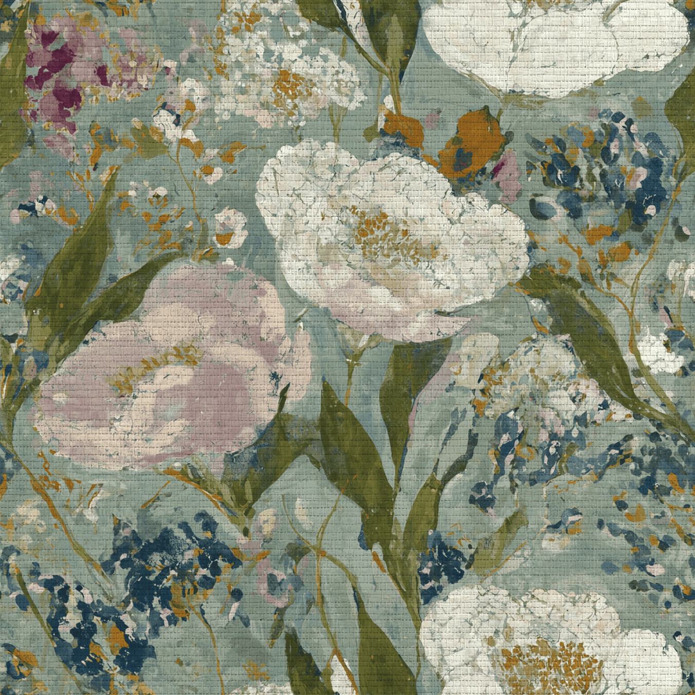 Open Petal Faux Grasscloth Wallpaper - Lemon Park