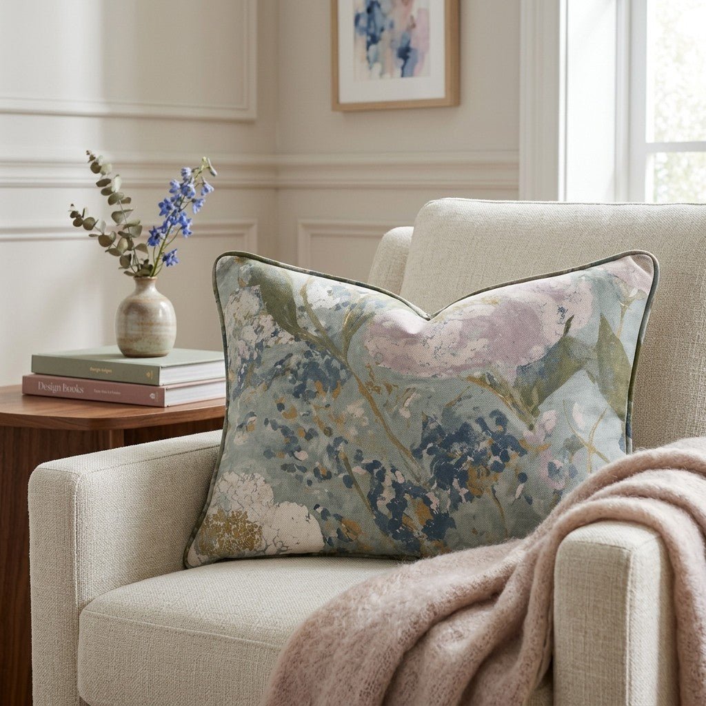 Open Petal Throw Pillow - Lemon Park