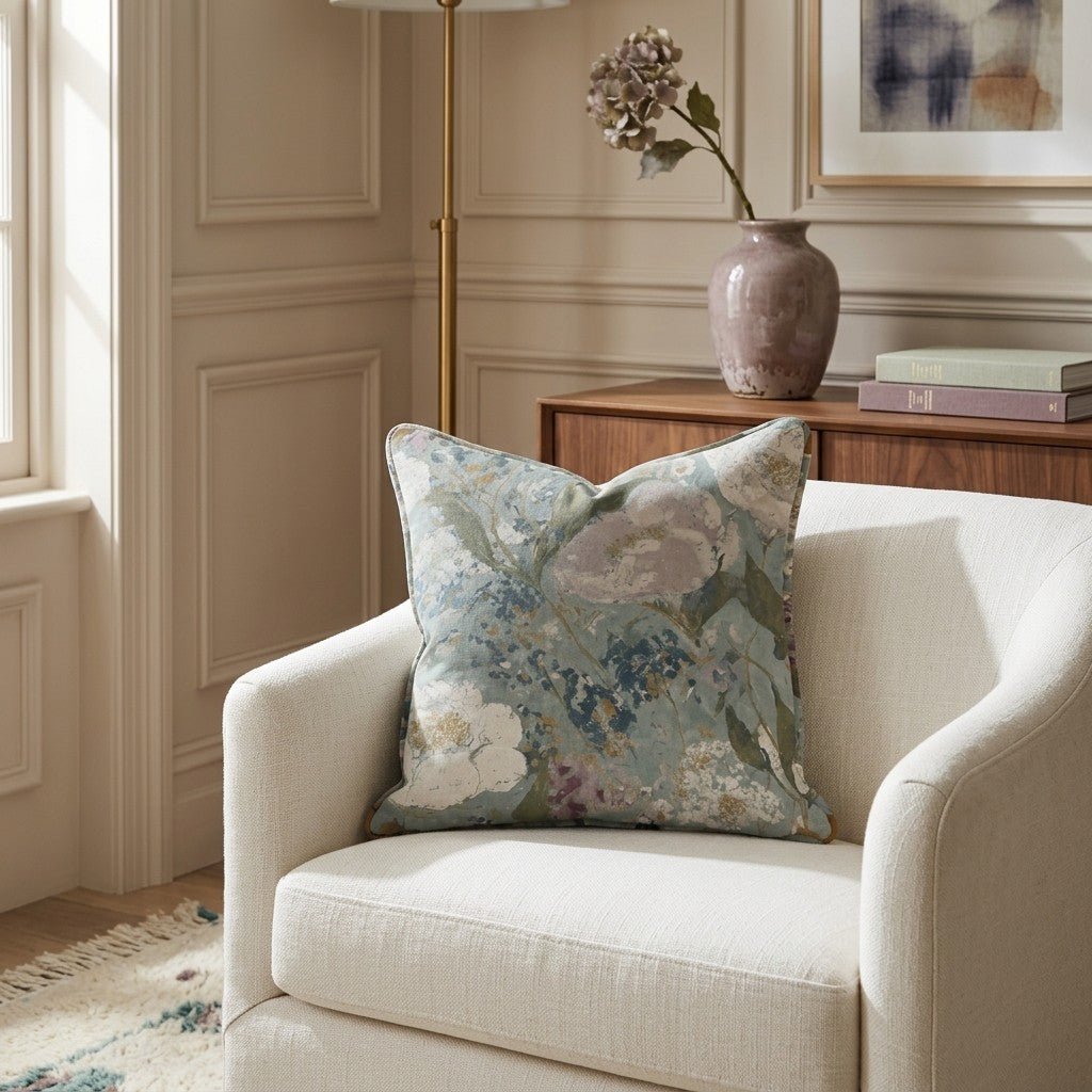 Open Petal Throw Pillow - Lemon Park