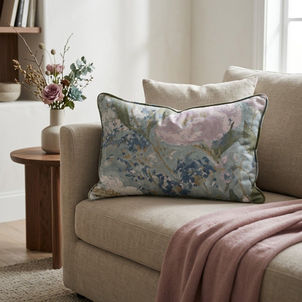 Open Petal Throw Pillow - Lemon Park