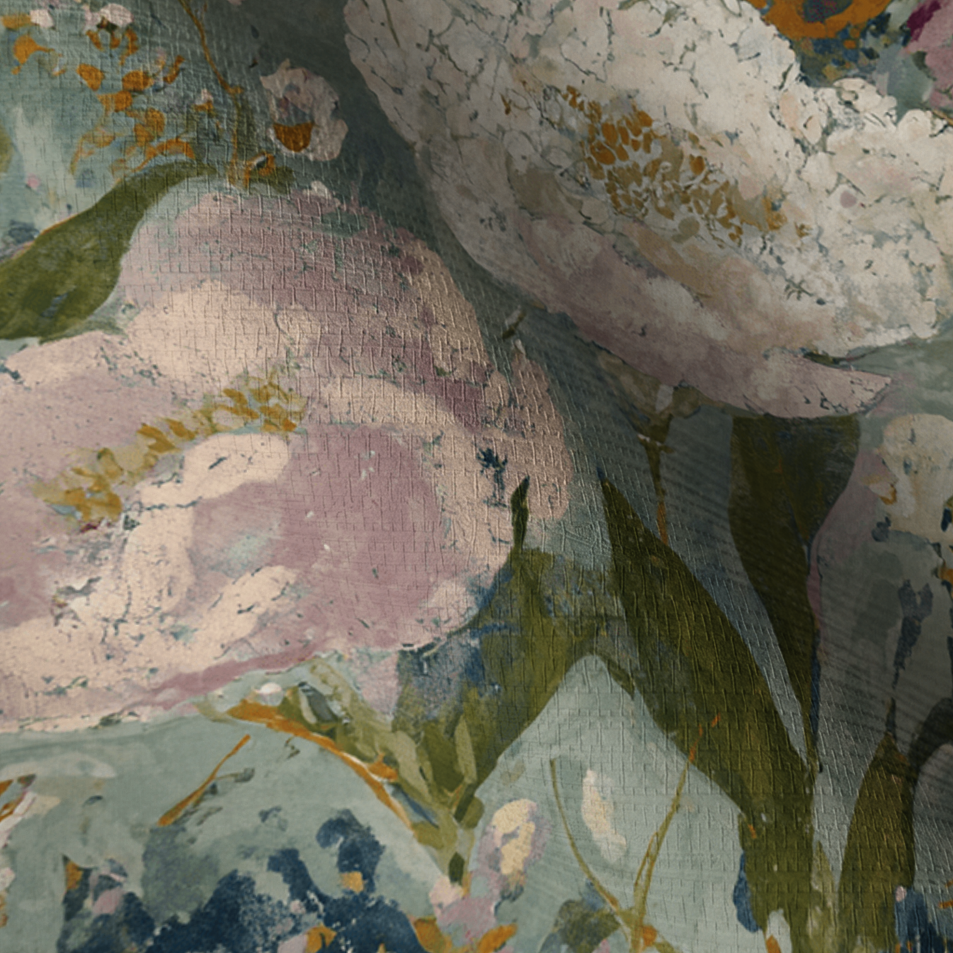 Open Petal Faux Grasscloth Wallpaper