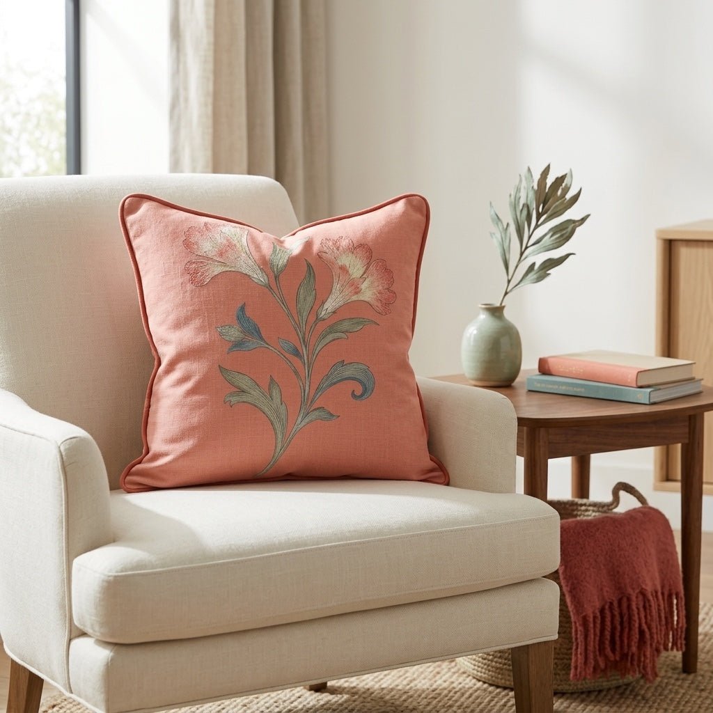 Orange County Clay Botanicals Throw Pillow - Lemon Park