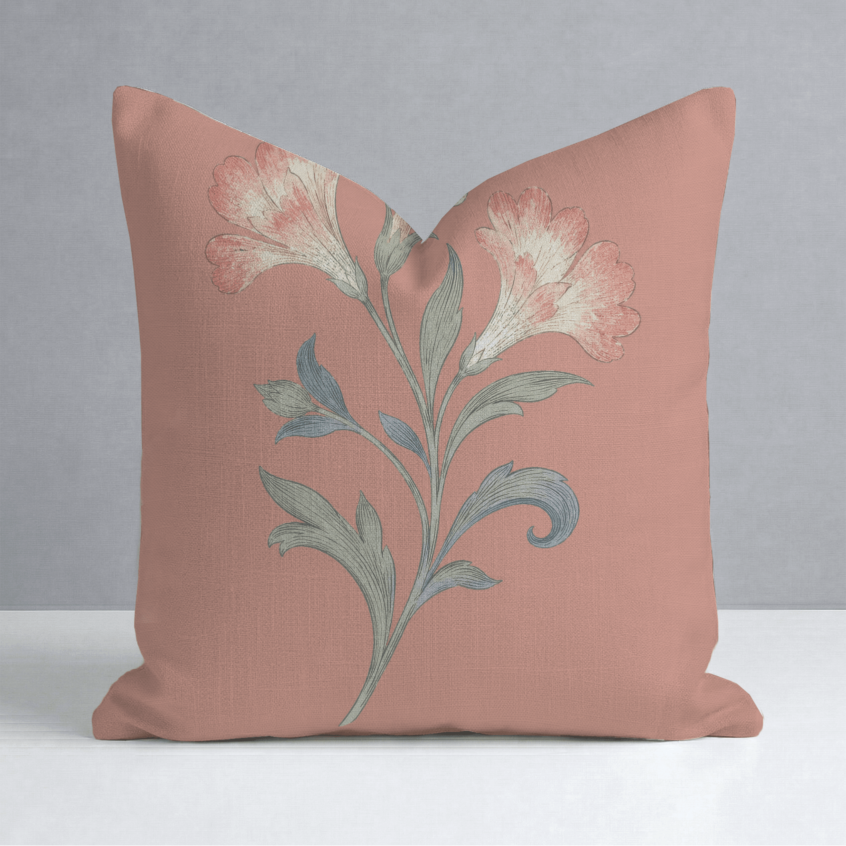 Orange County Clay Botanicals Throw Pillow - Lemon Park