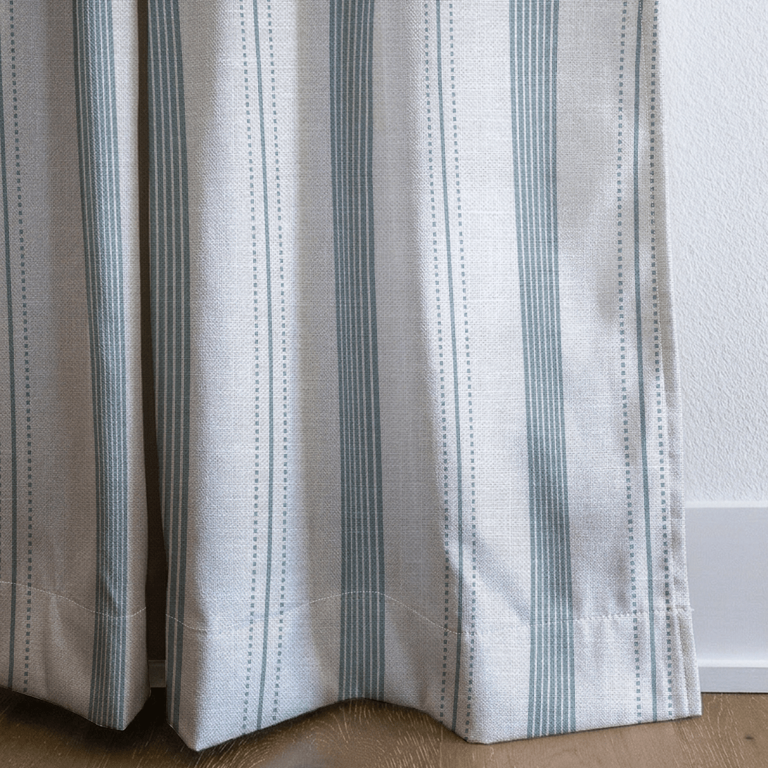Orange County Cool Grey Stripes - Drapery - Lemon Park