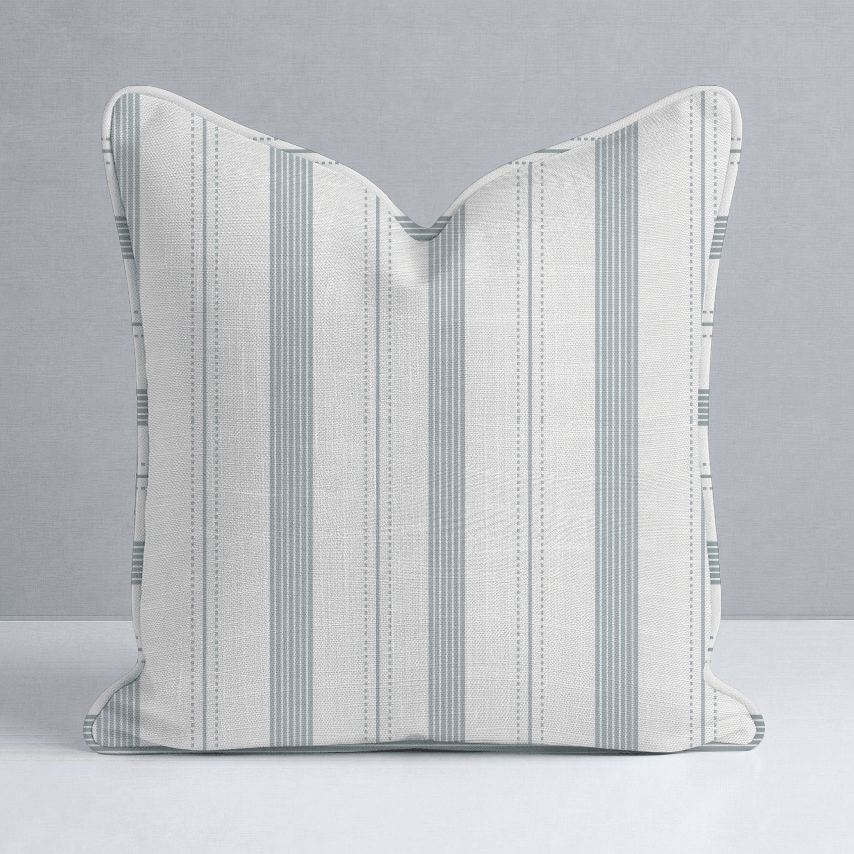 Orange County Cool Grey Stripes Throw Pillow - Lemon Park