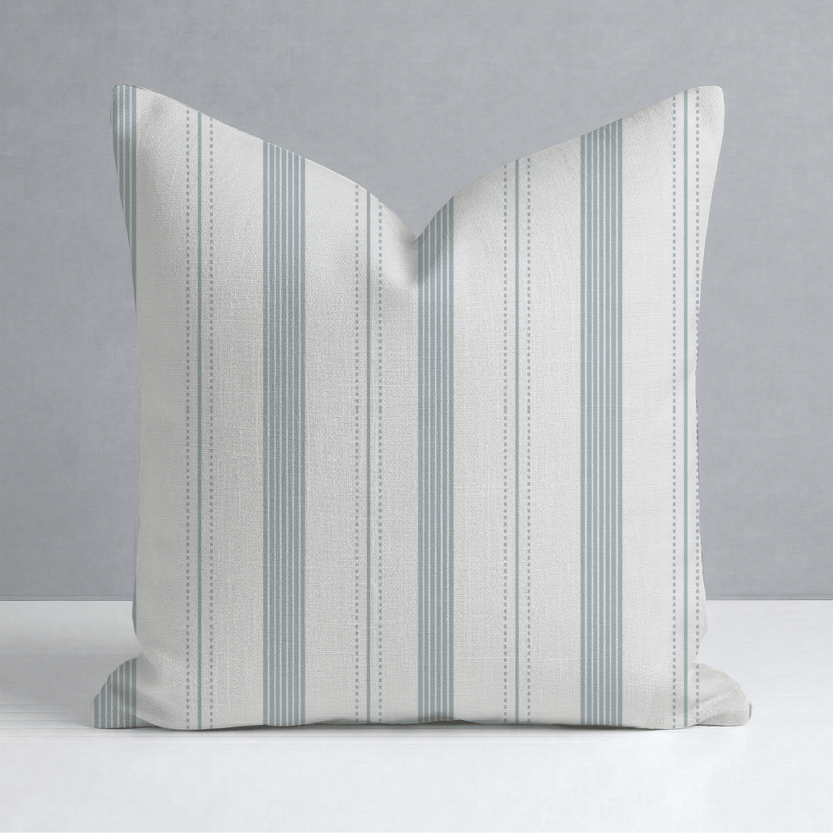 Orange County Cool Grey Stripes Throw Pillow - Lemon Park