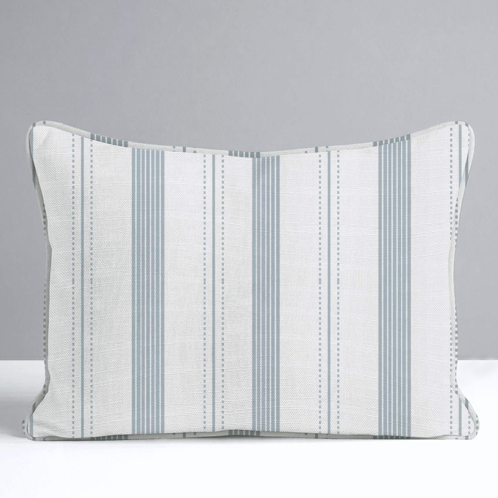 Orange County Cool Grey Stripes Throw Pillow - Lemon Park