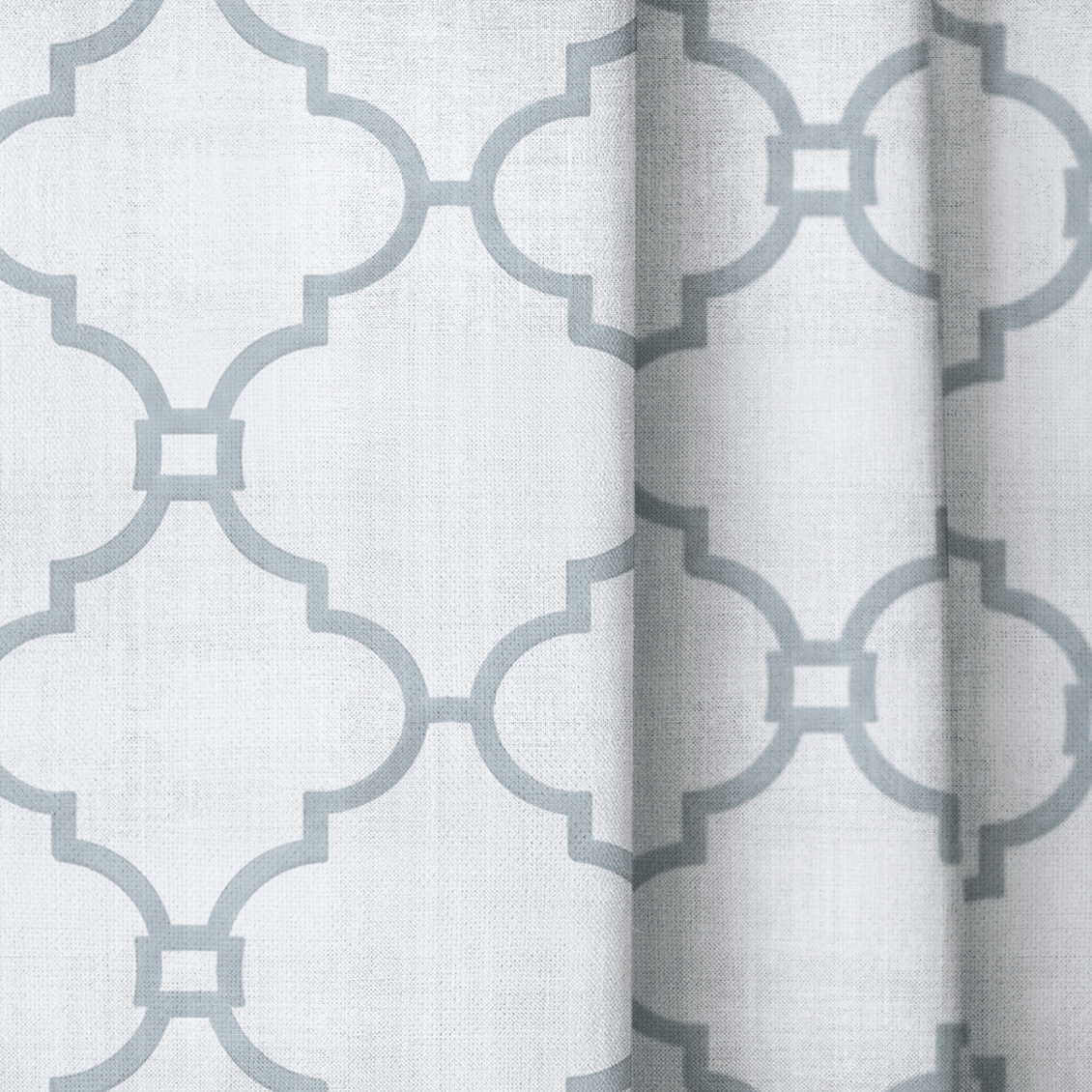 Orange County Cool Grey Trellis - Drapery - Lemon Park