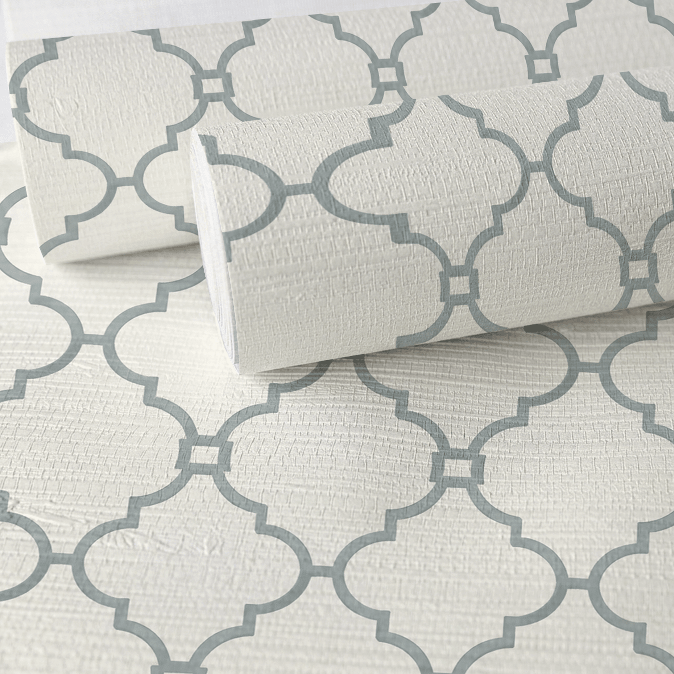 Orange County Cool Grey Trellis Faux Grasscloth Wallpaper - Lemon Park