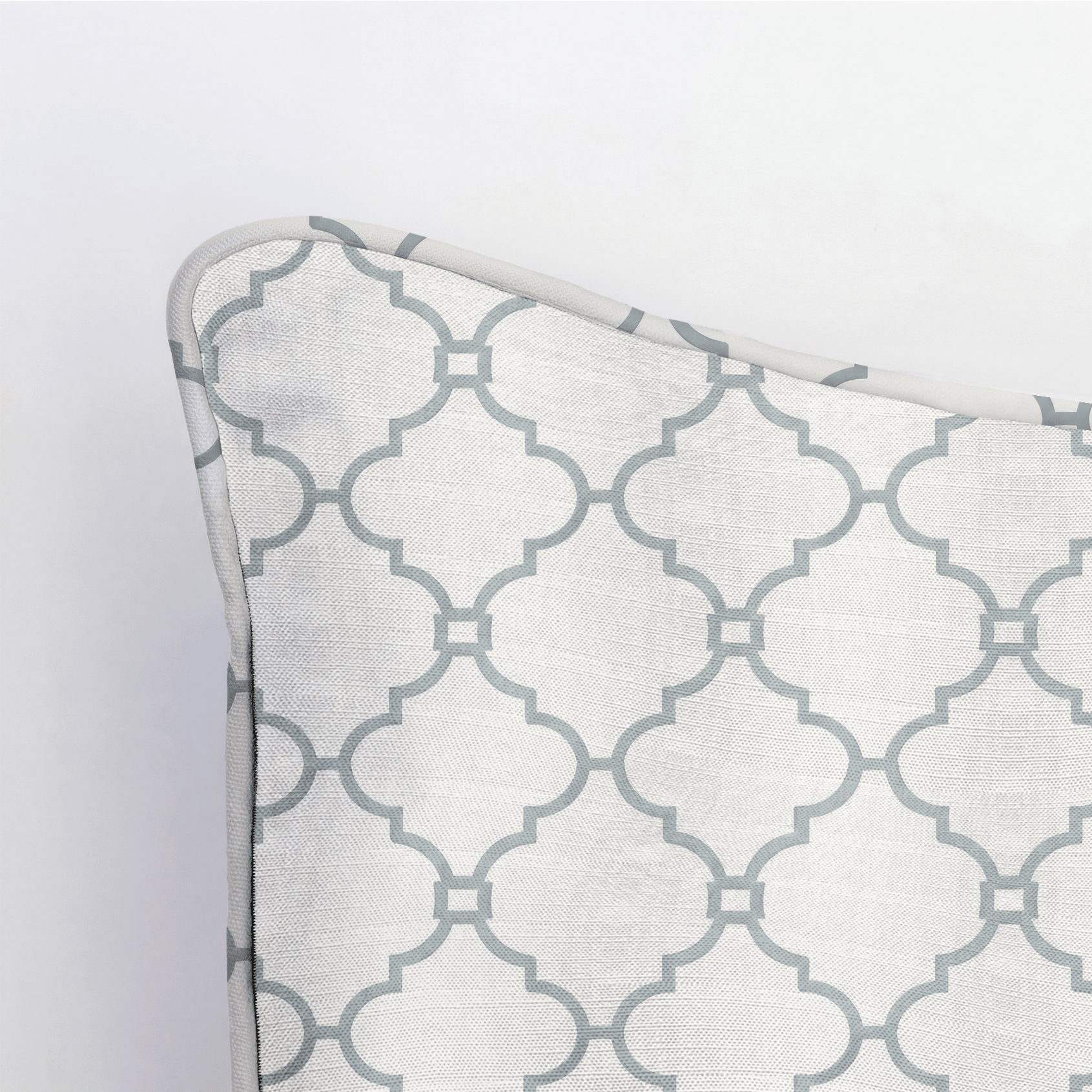 Orange County Cool Grey Trellis Throw Pillow - Lemon Park