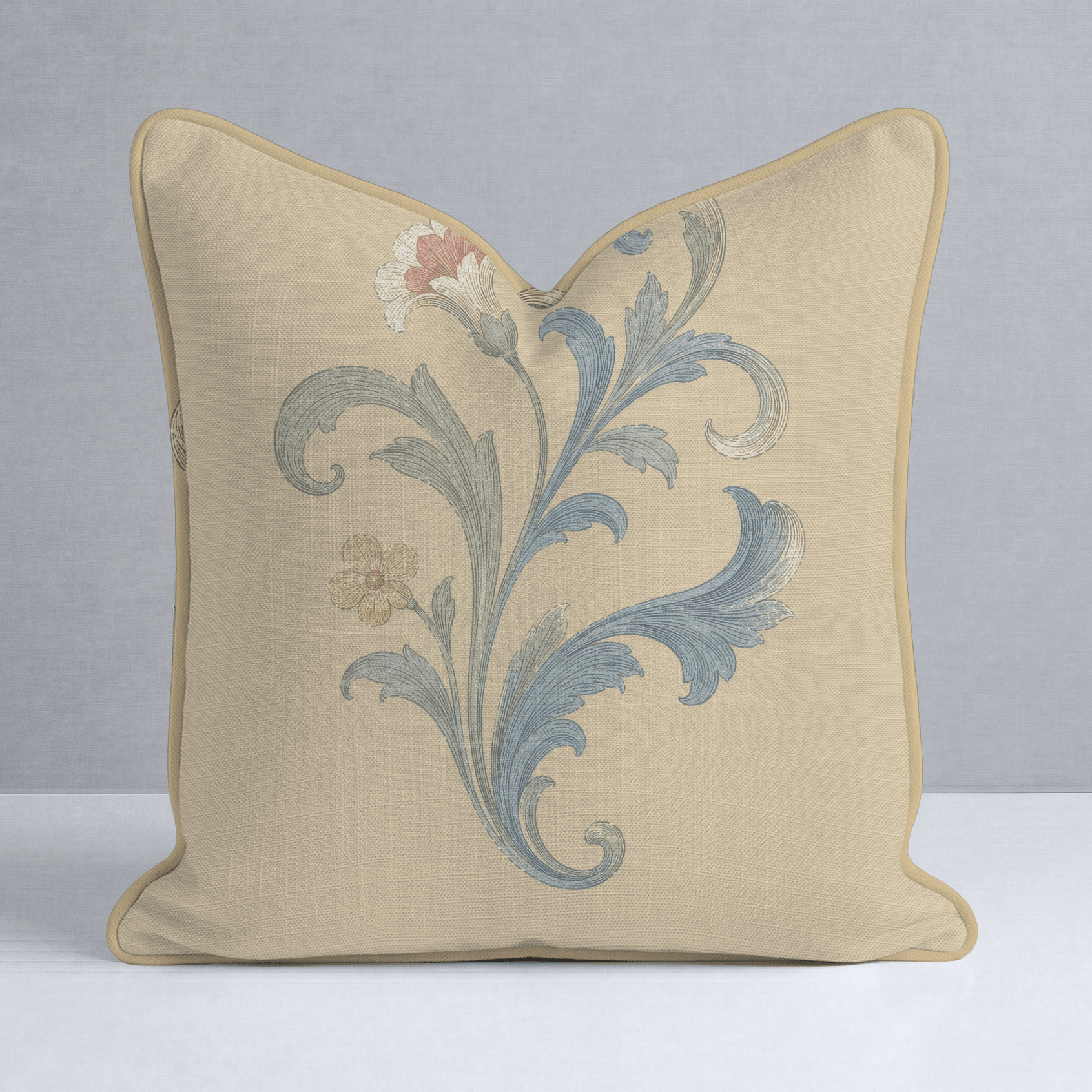 Orange County Medallion Botanicals Throw Pillow - Lemon Park