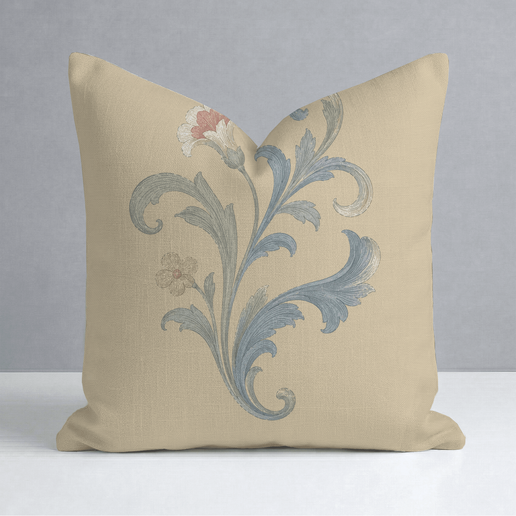 Orange County Medallion Botanicals Throw Pillow - Lemon Park