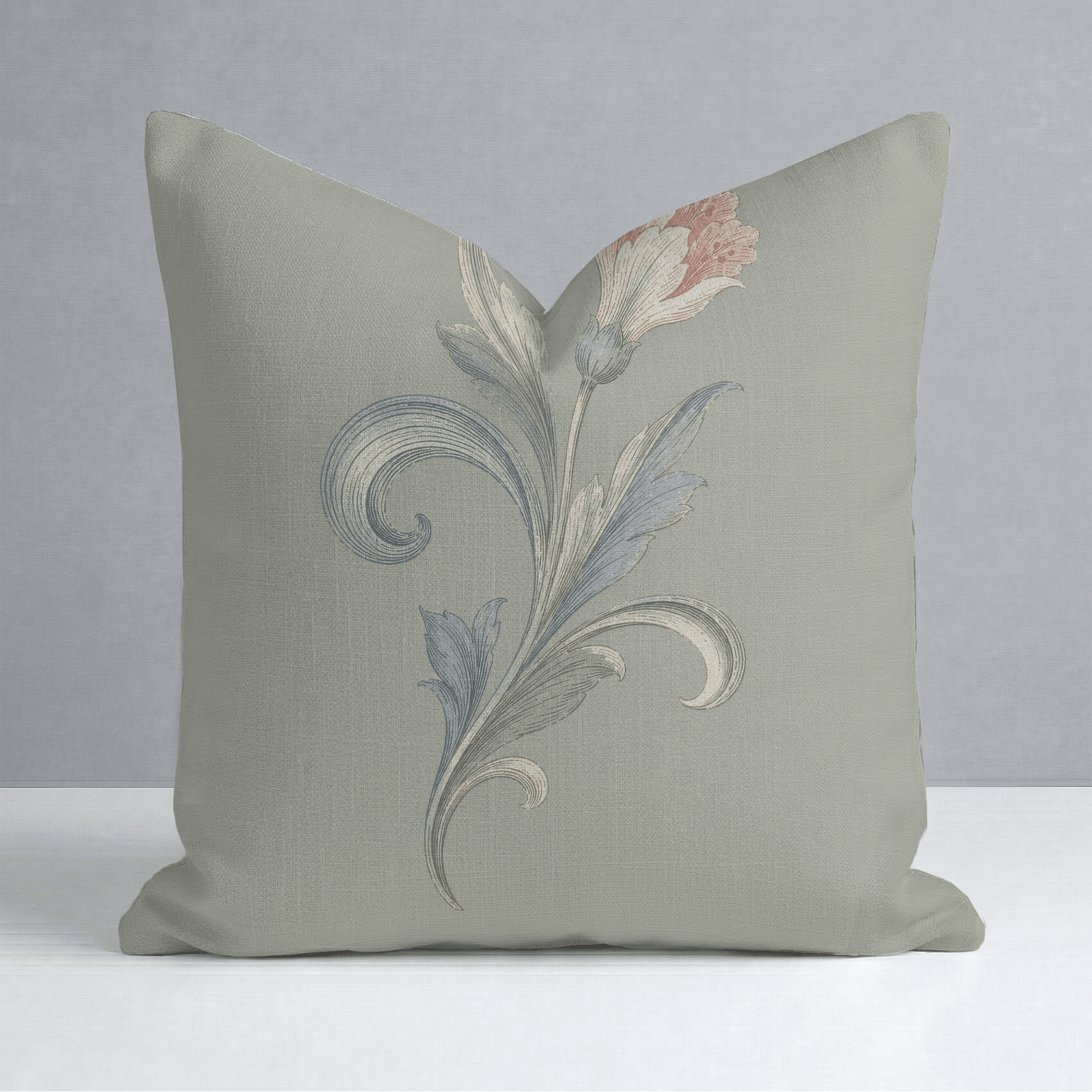 Orange County Olive Botanicals Throw Pillow - Lemon Park
