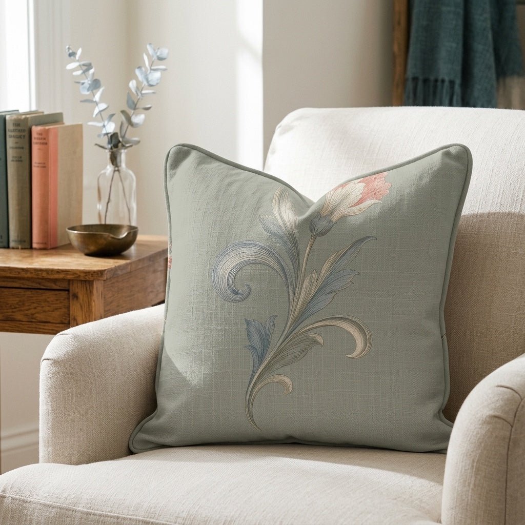 Orange County Olive Botanicals Throw Pillow - Lemon Park