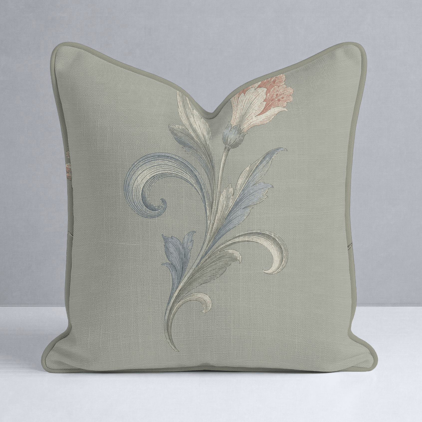 Orange County Olive Botanicals Throw Pillow - Lemon Park