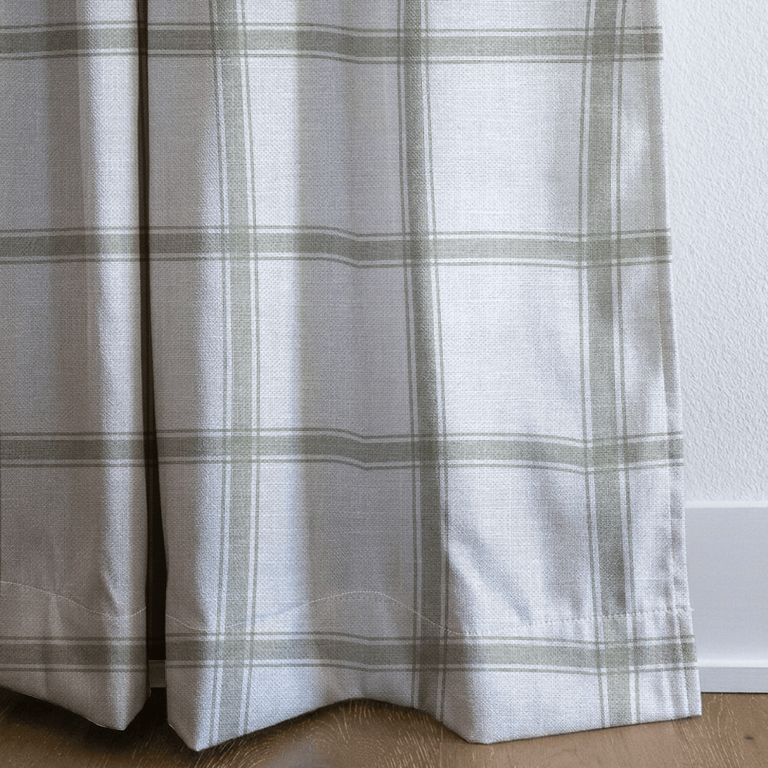 Orange County Olive Plaid - Drapery - Lemon Park