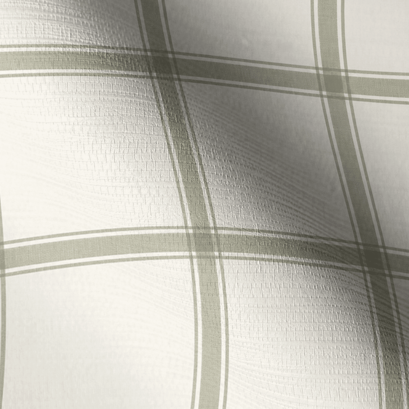 Orange County Olive Plaid Faux Grasscloth Wallpaper - Lemon Park