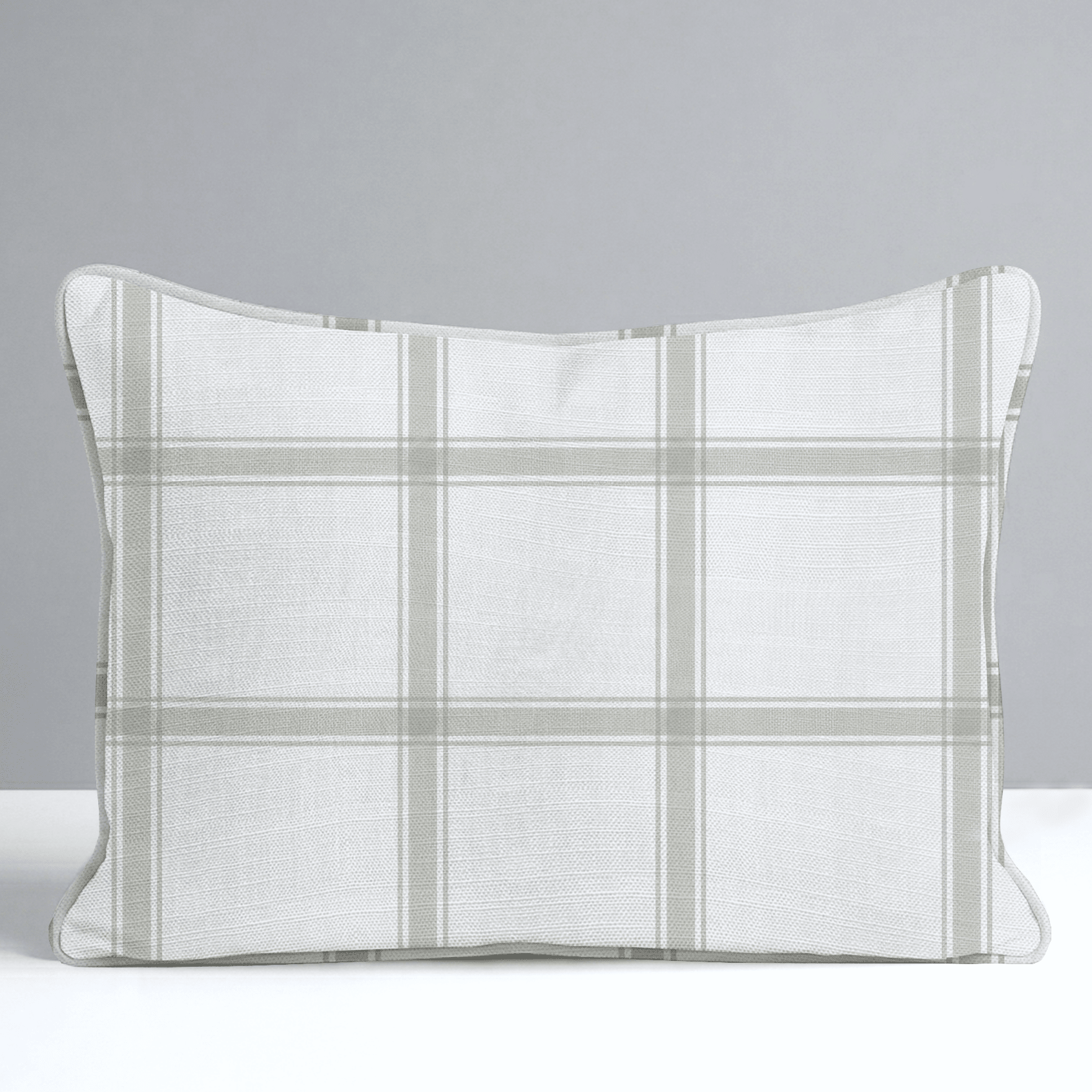 Orange County Olive Plaid Throw Pillow - Lemon Park