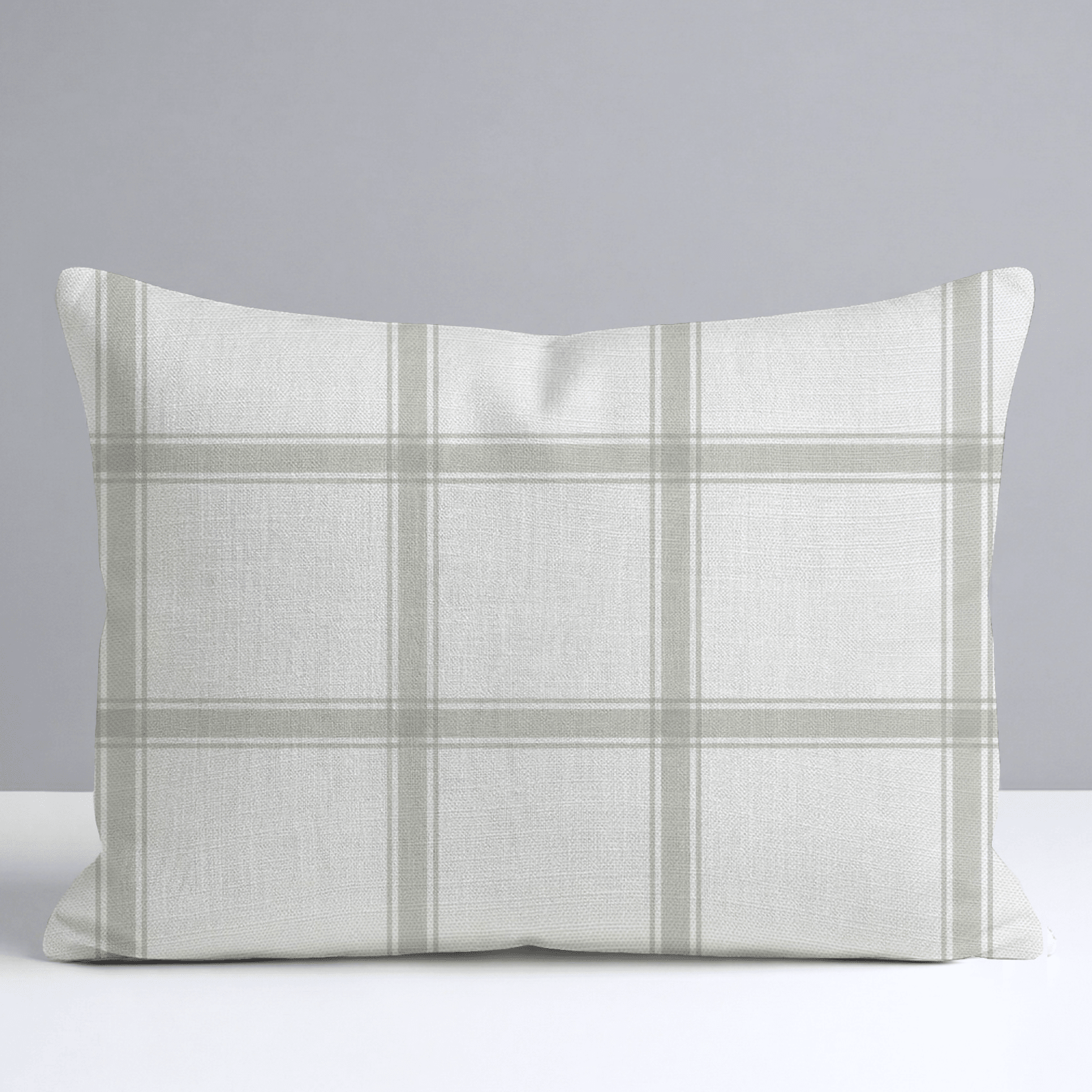Orange County Olive Plaid Throw Pillow - Lemon Park