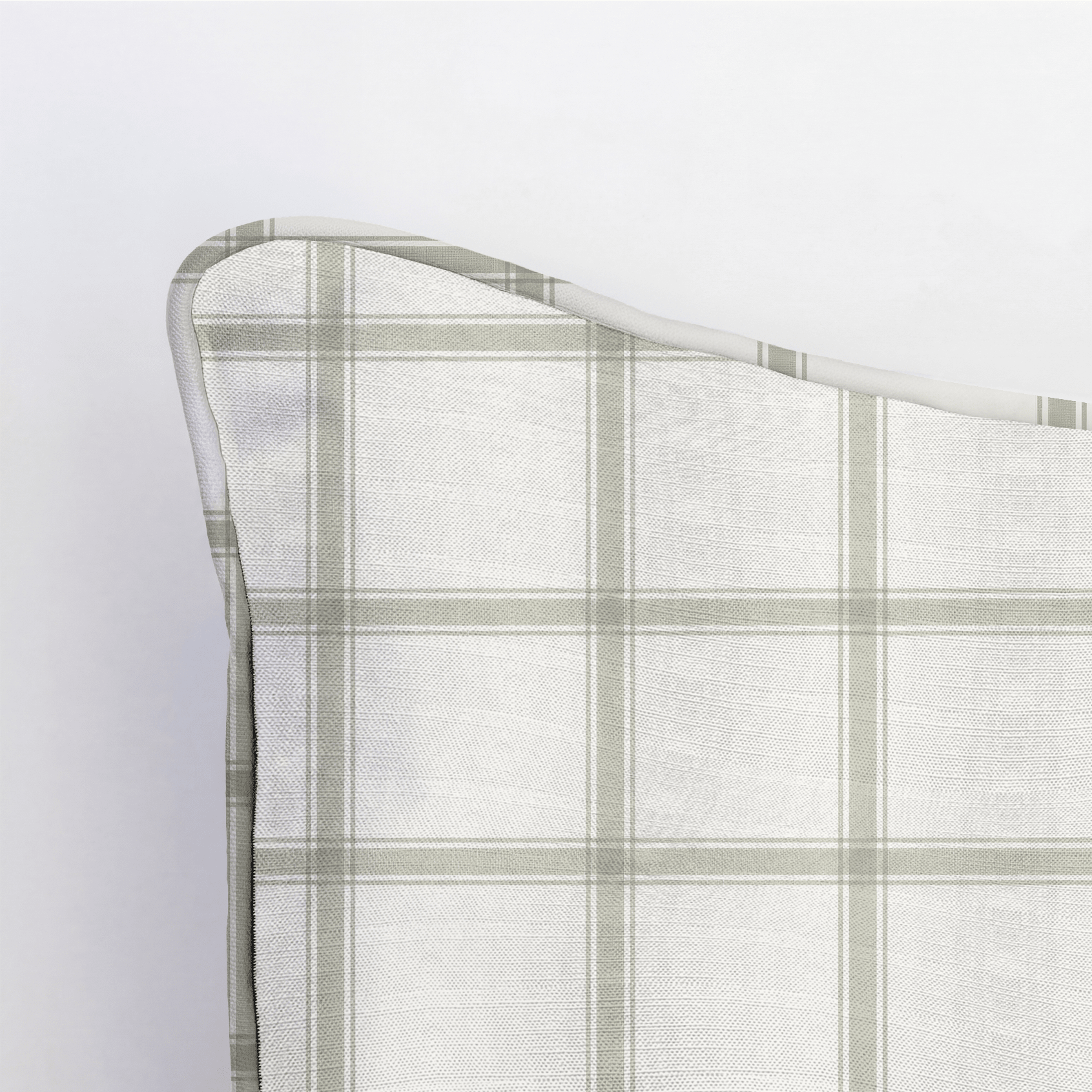 Orange County Olive Plaid Throw Pillow - Lemon Park