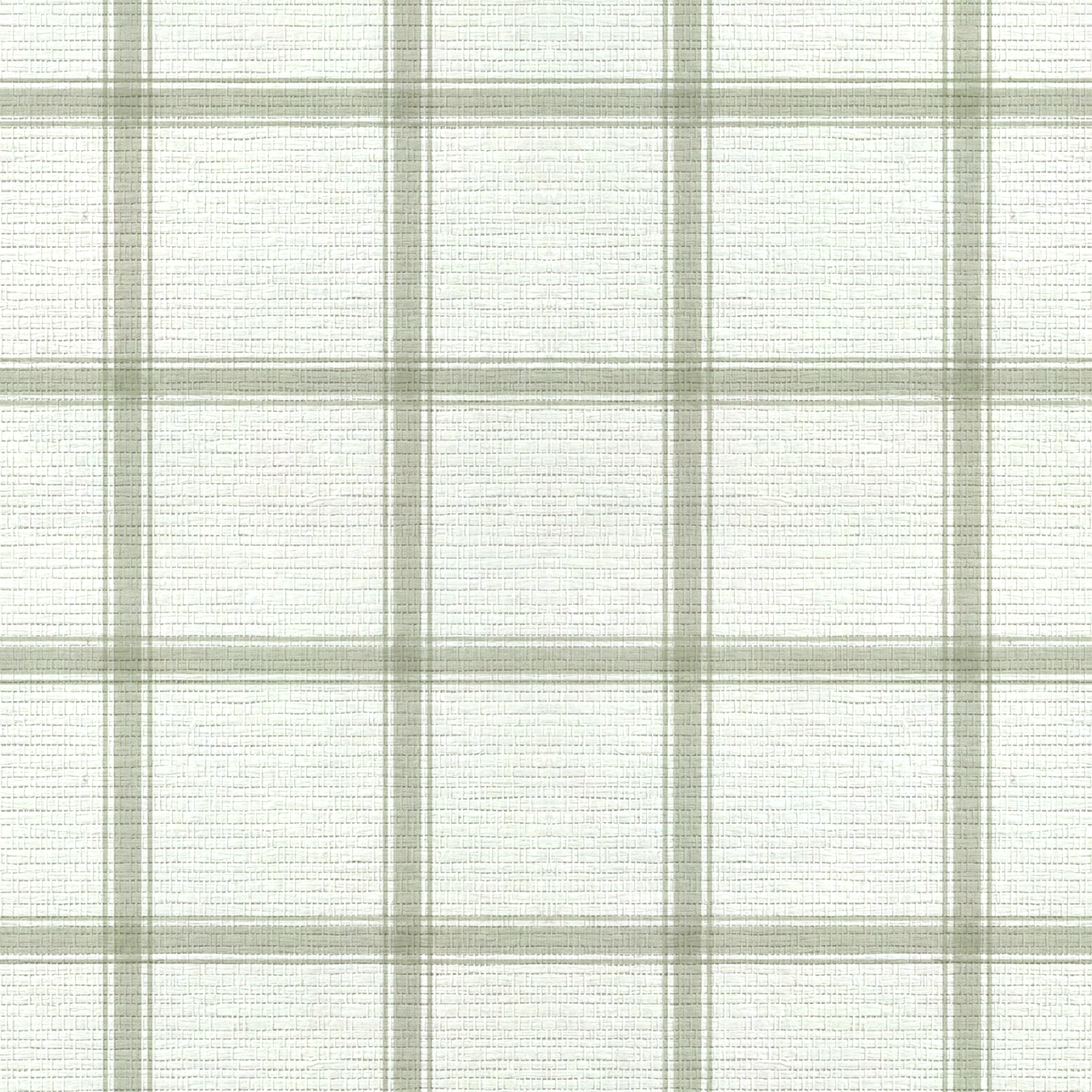 Orange County Olive Plaid Faux Grasscloth Wallpaper