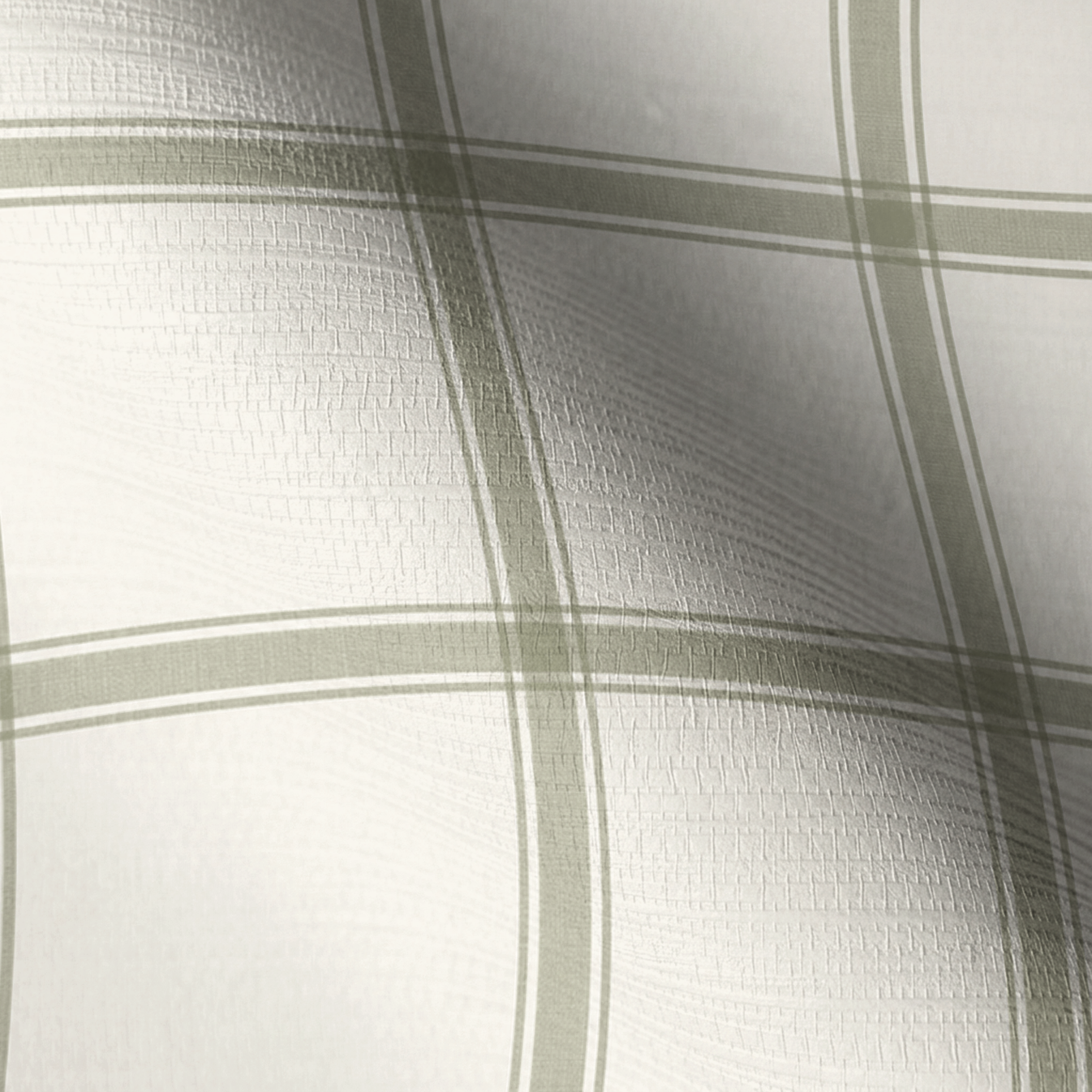 Orange County Olive Plaid Faux Grasscloth Wallpaper