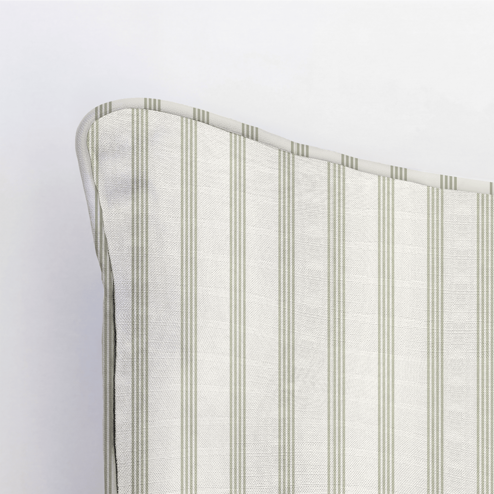 Orange County Olive Stripes Throw Pillow - Lemon Park