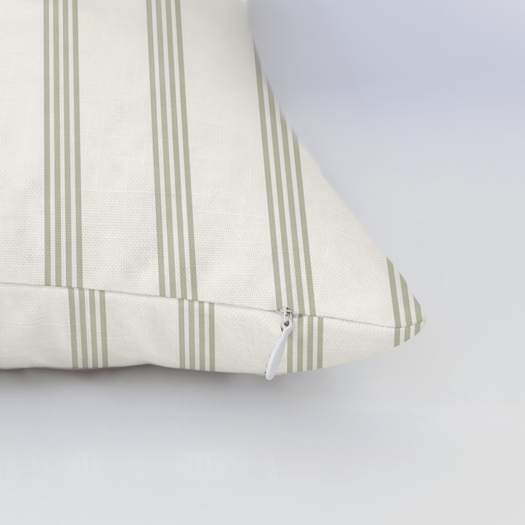 Orange County Olive Stripes Throw Pillow - Lemon Park
