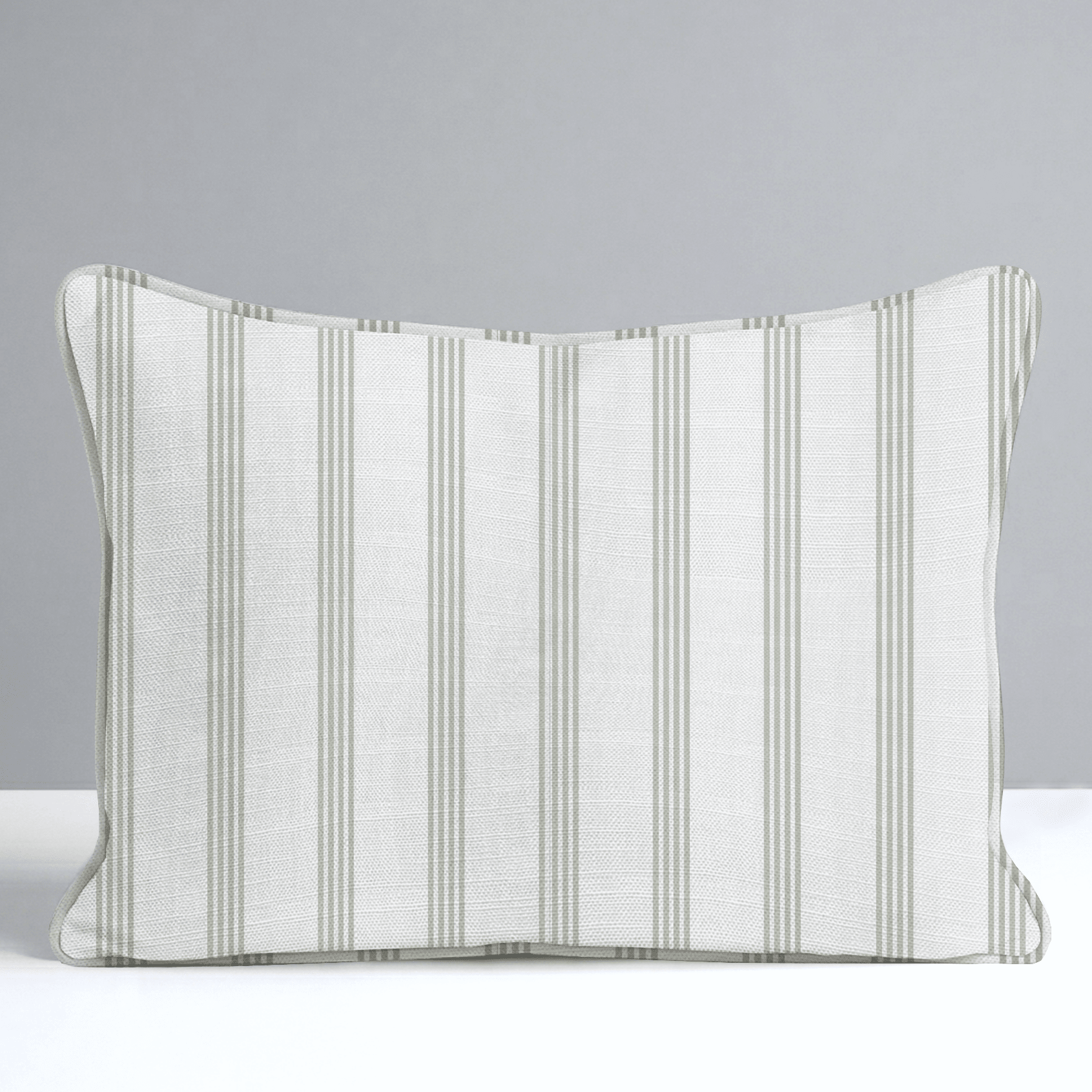 Orange County Olive Stripes Throw Pillow - Lemon Park