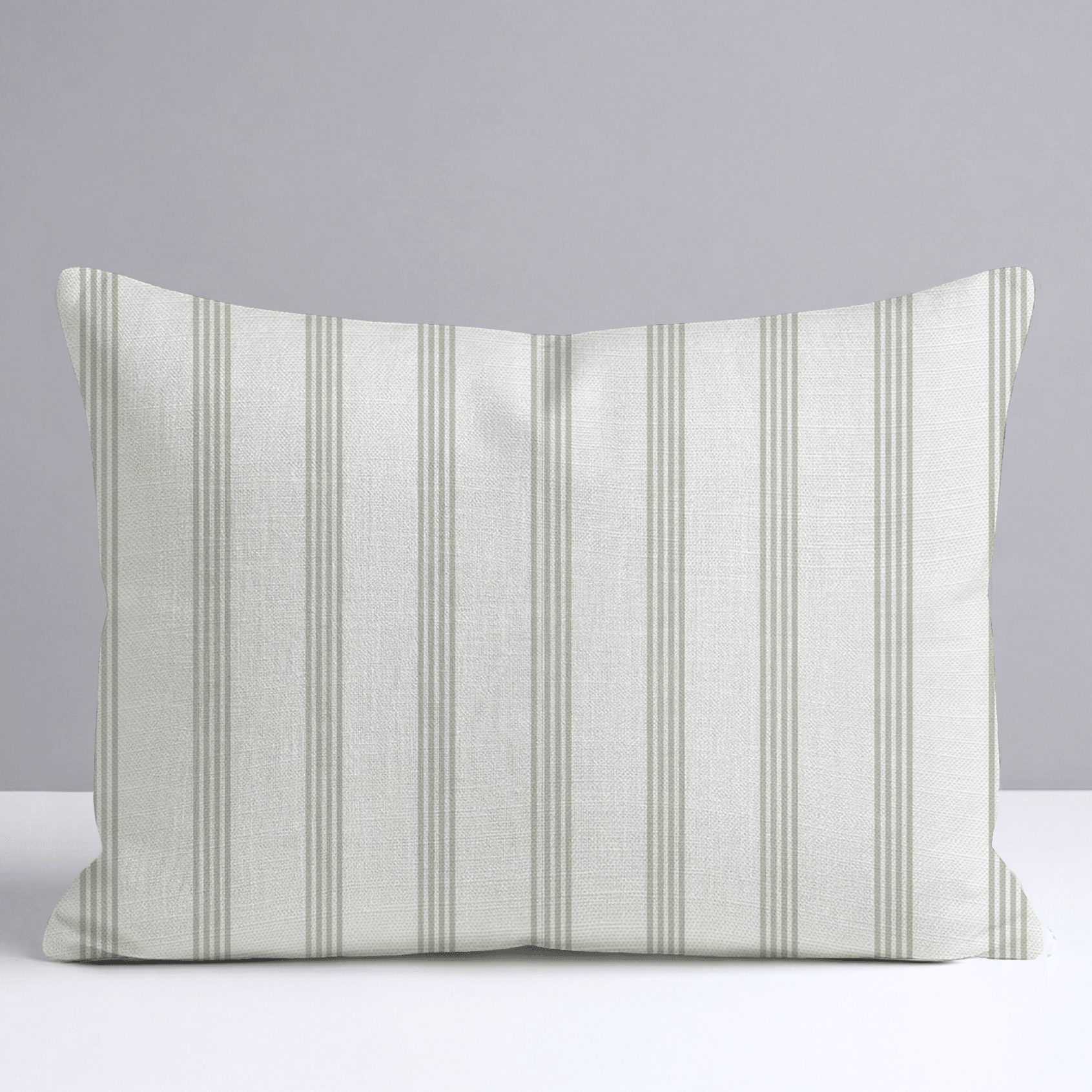 Orange County Olive Stripes Throw Pillow - Lemon Park