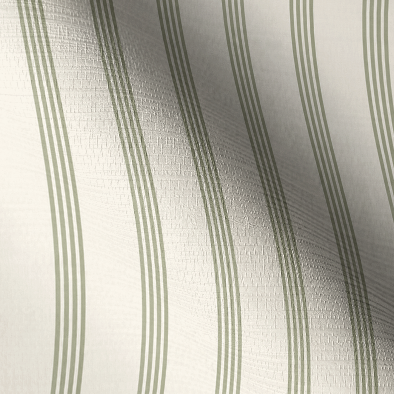 Orange County Olive Stripes Faux Grasscloth Wallpaper