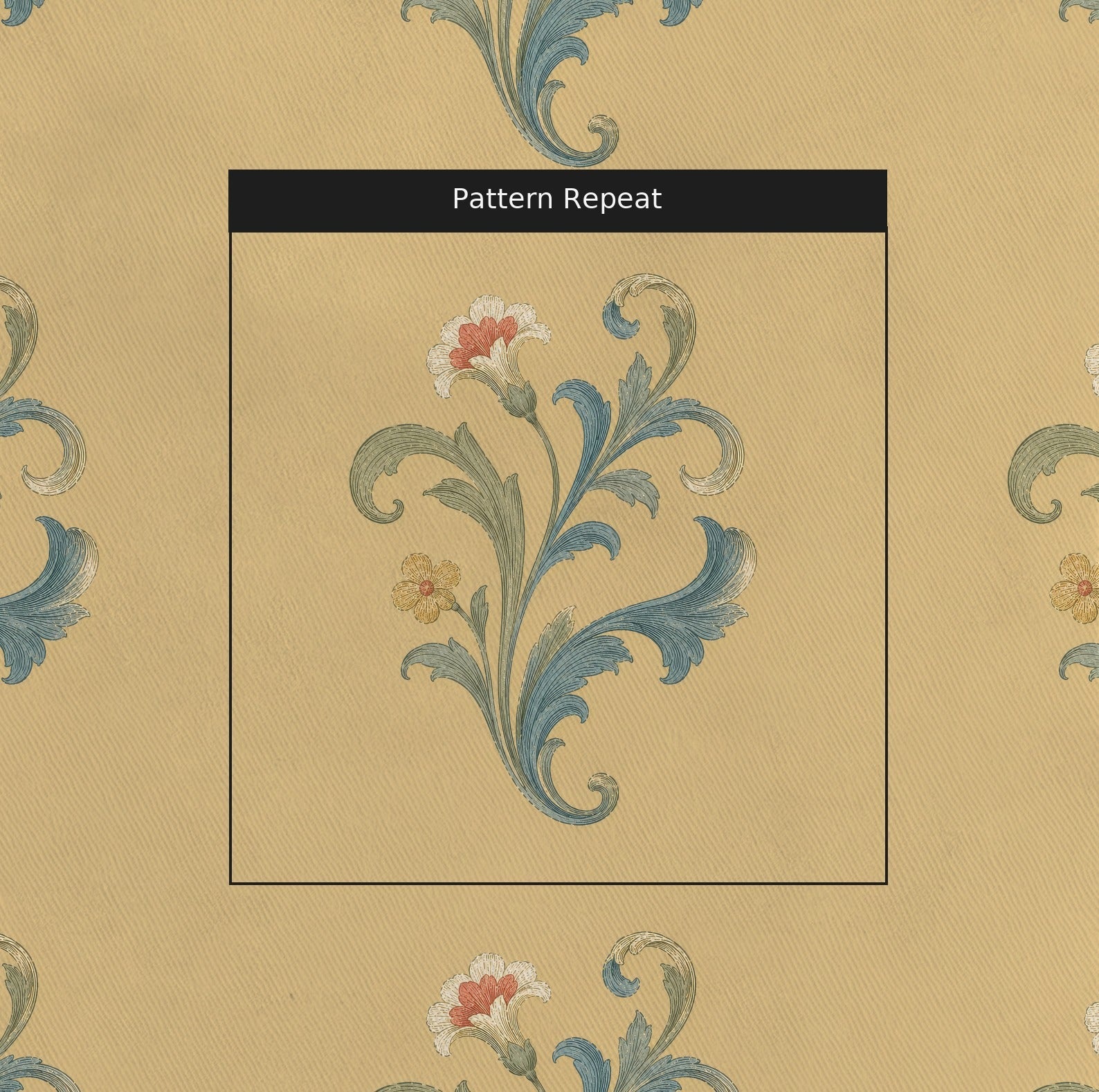 Orange County Pavlova Botanical - Fabric - Lemon Park