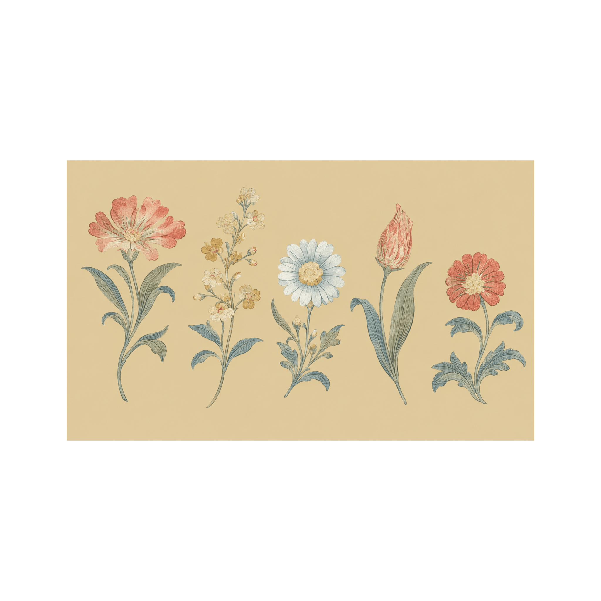 Orange County Pavlova Botanical Study - Tapestry - Lemon Park