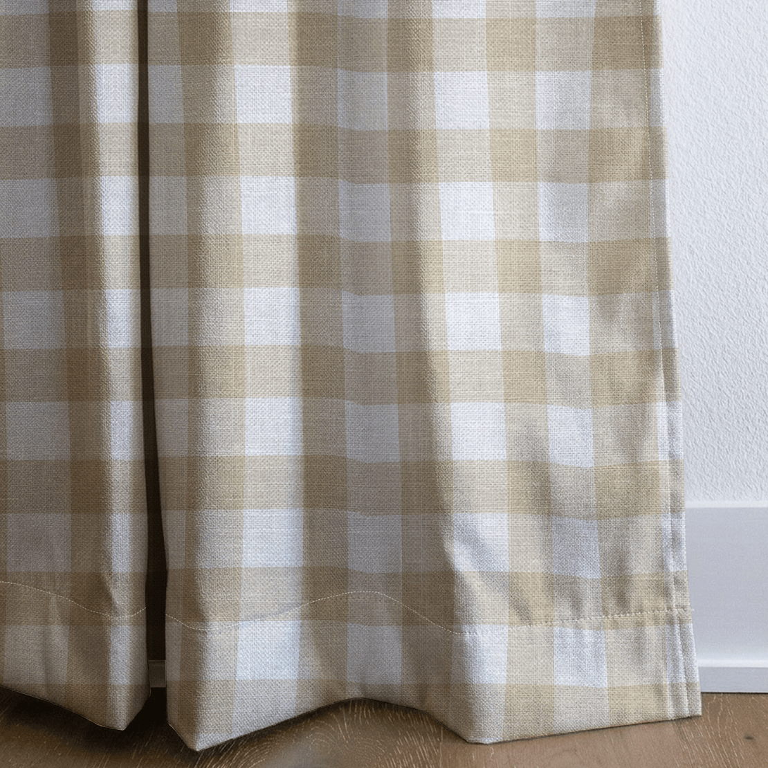 Orange County Pavlova Gingham - Drapery - Lemon Park