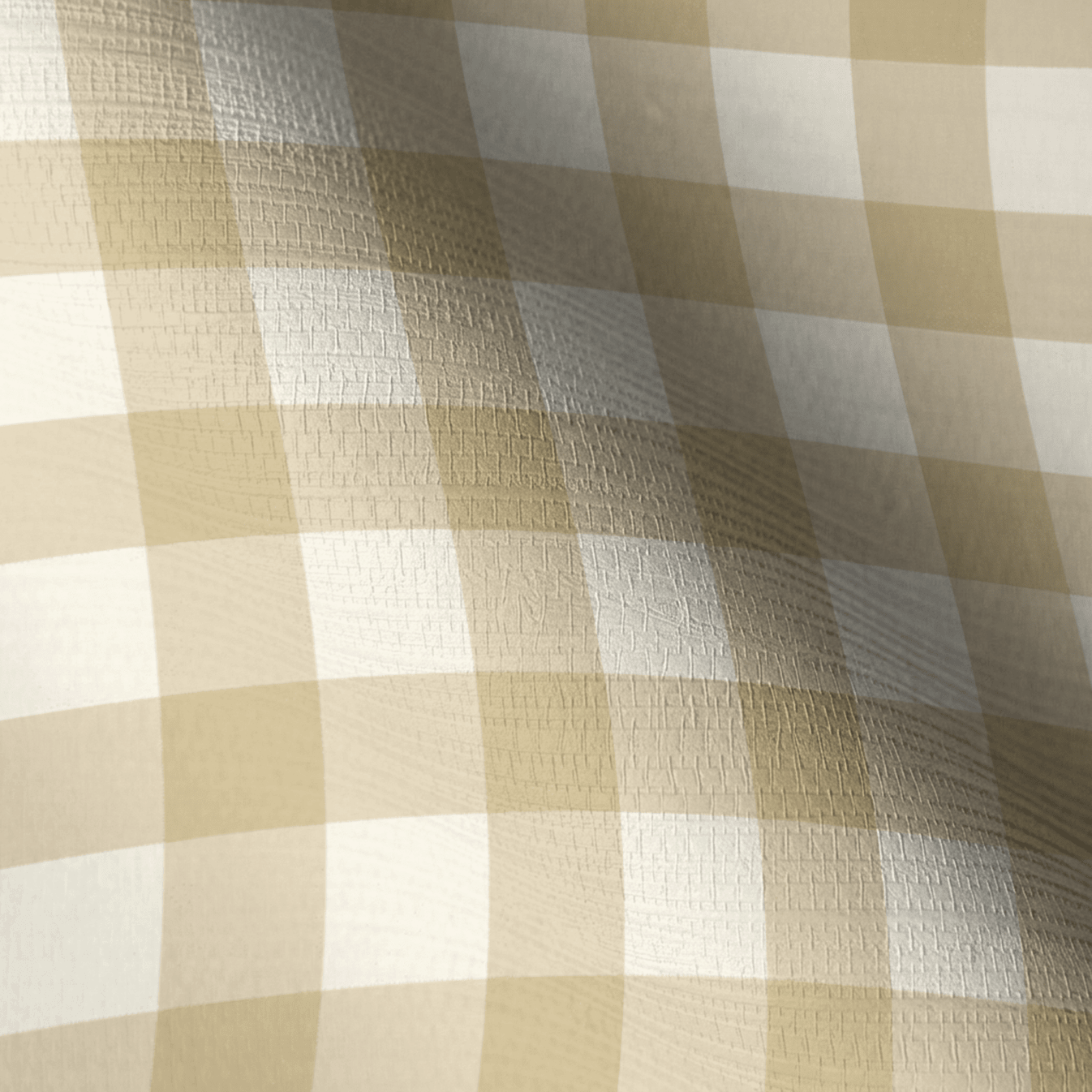 Orange County Pavlova Gingham Faux Grasscloth Wallpaper - Lemon Park