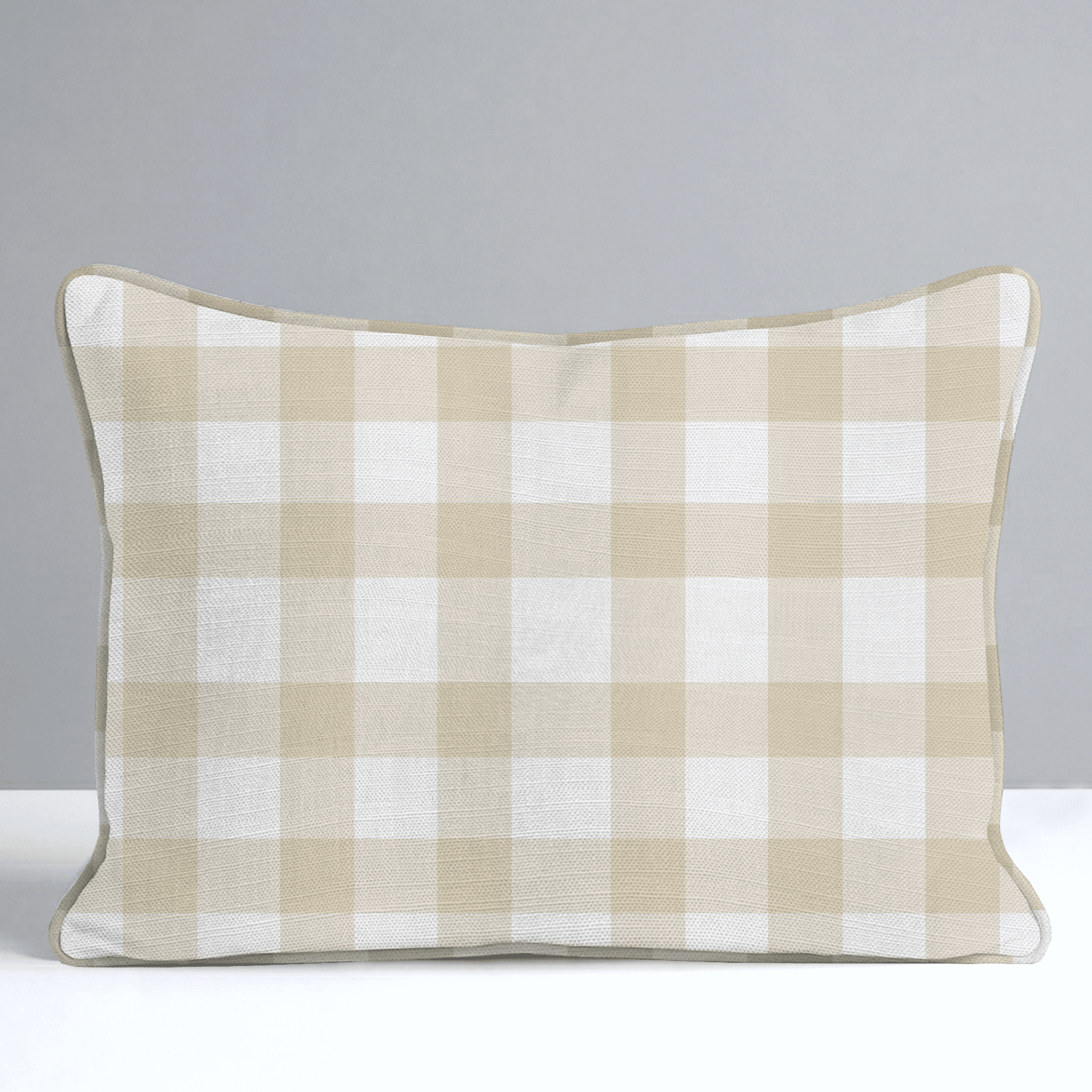 Orange County Pavlova Gingham Throw Pillow - Lemon Park