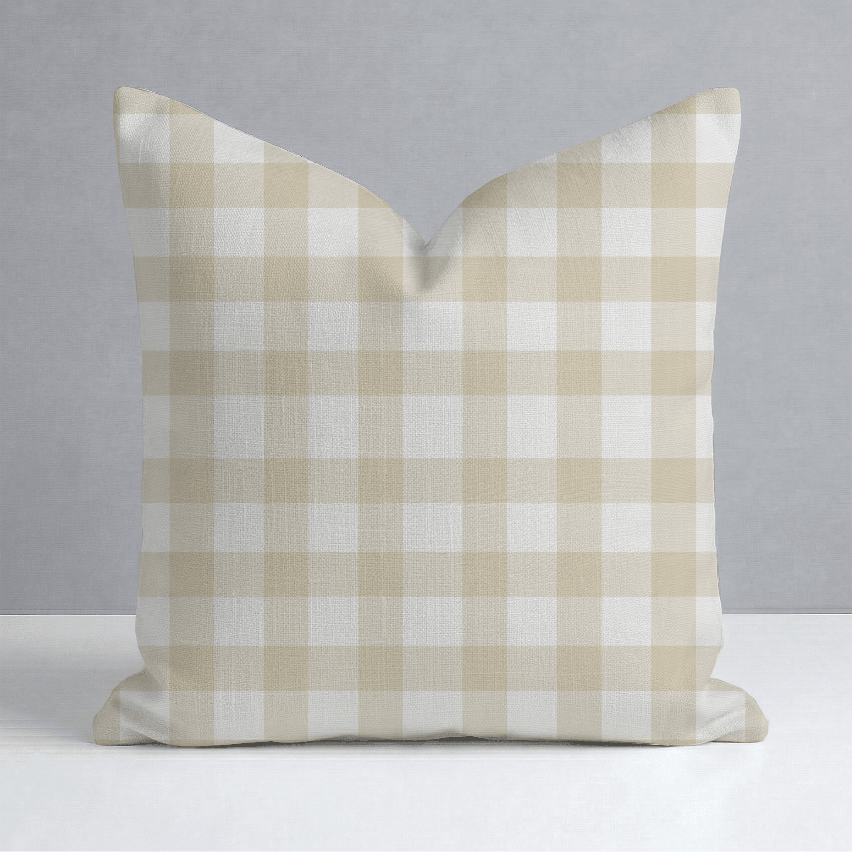 Orange County Pavlova Gingham Throw Pillow - Lemon Park