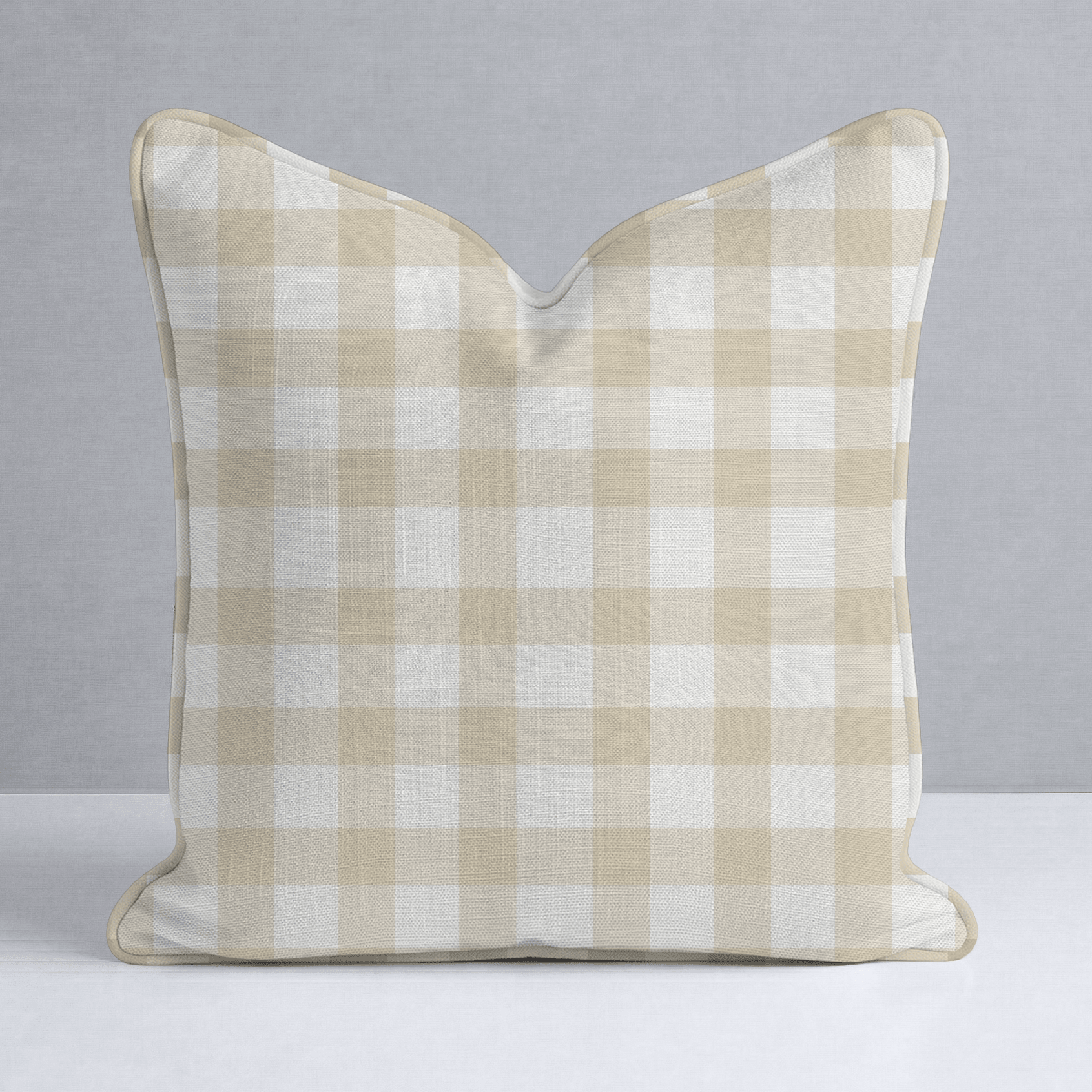 Orange County Pavlova Gingham Throw Pillow - Lemon Park