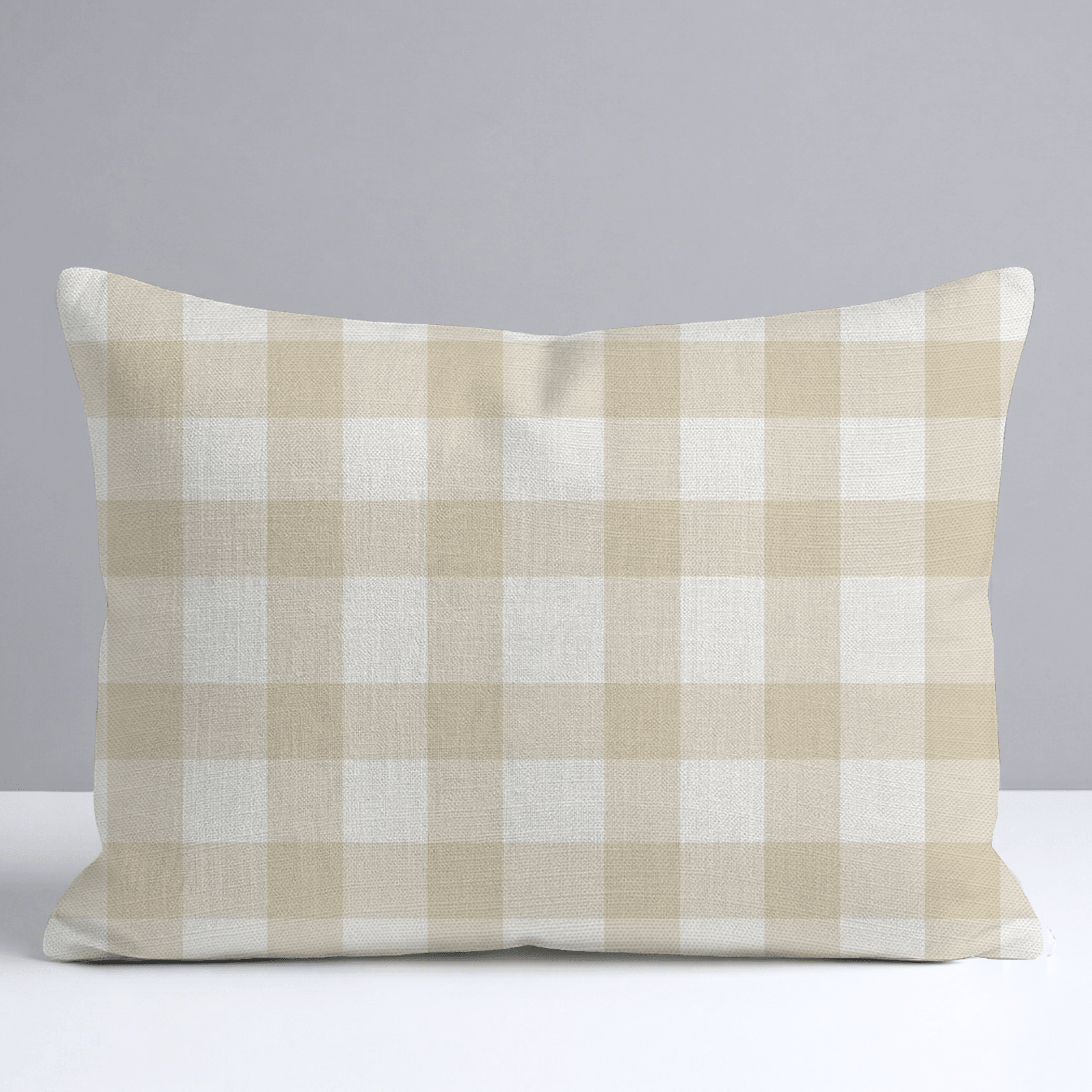 Orange County Pavlova Gingham Throw Pillow - Lemon Park