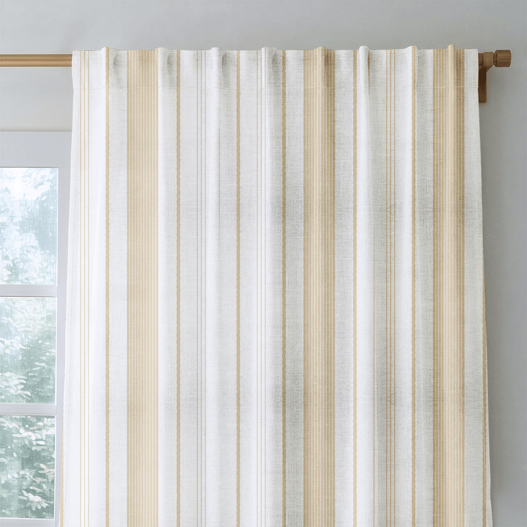 Orange County Pavlova Stripes - Drapery - Lemon Park