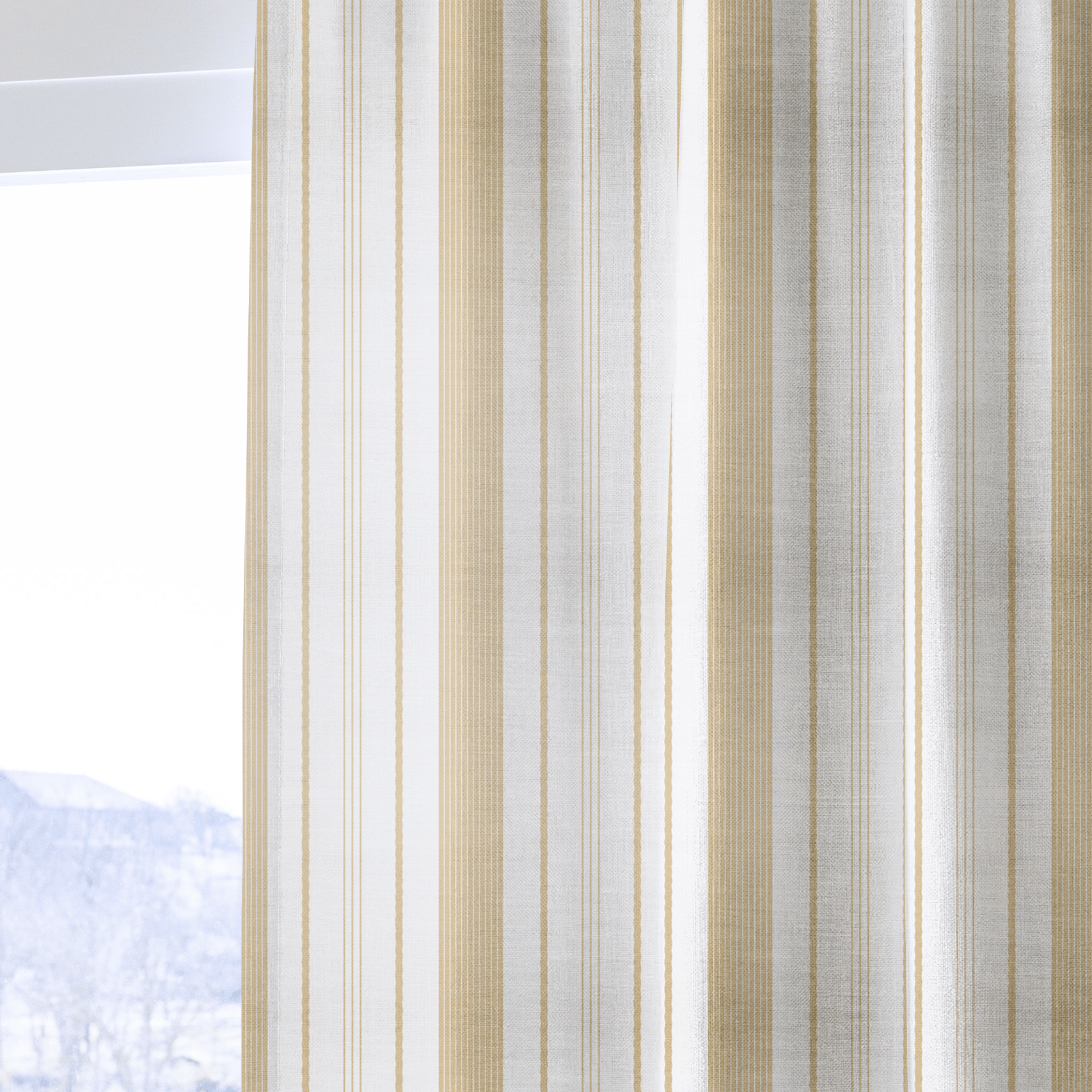 Orange County Pavlova Stripes - Drapery - Lemon Park